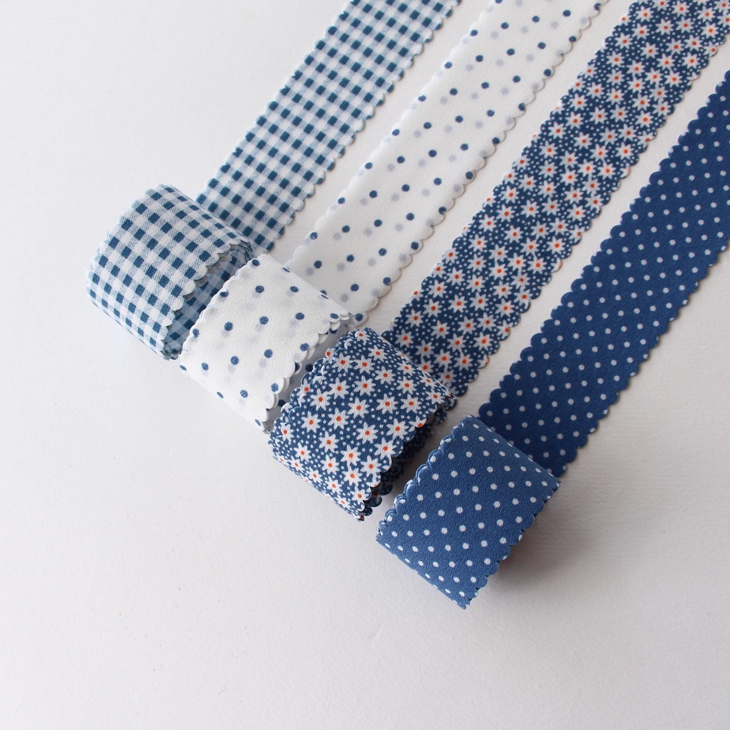 Charming Blue-Themed ribbons, Hair Bow Supply, Gift Wrapping, Craft Material, 1.57 Inch (4cm), 5 Yards