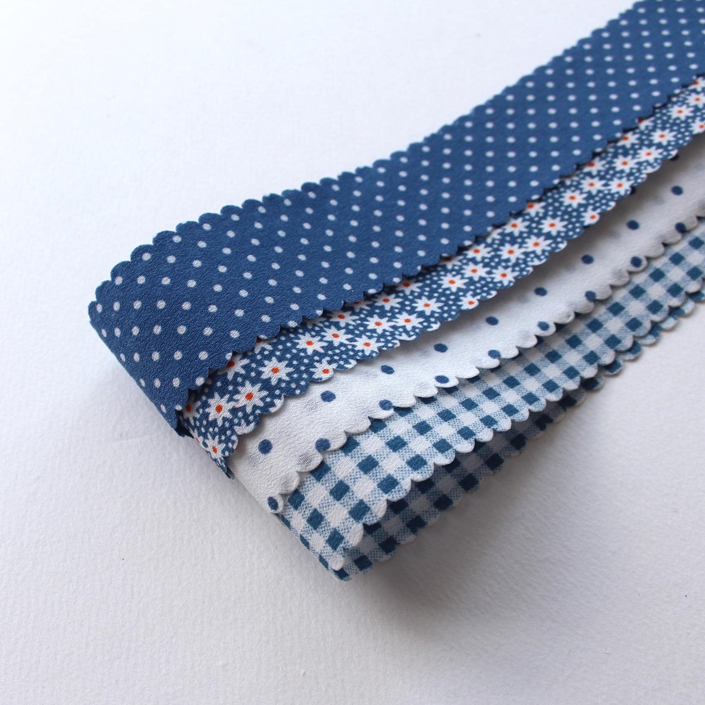 Charming Blue-Themed ribbons, Hair Bow Supply, Gift Wrapping, Craft Material, 1.57 Inch (4cm), 5 Yards