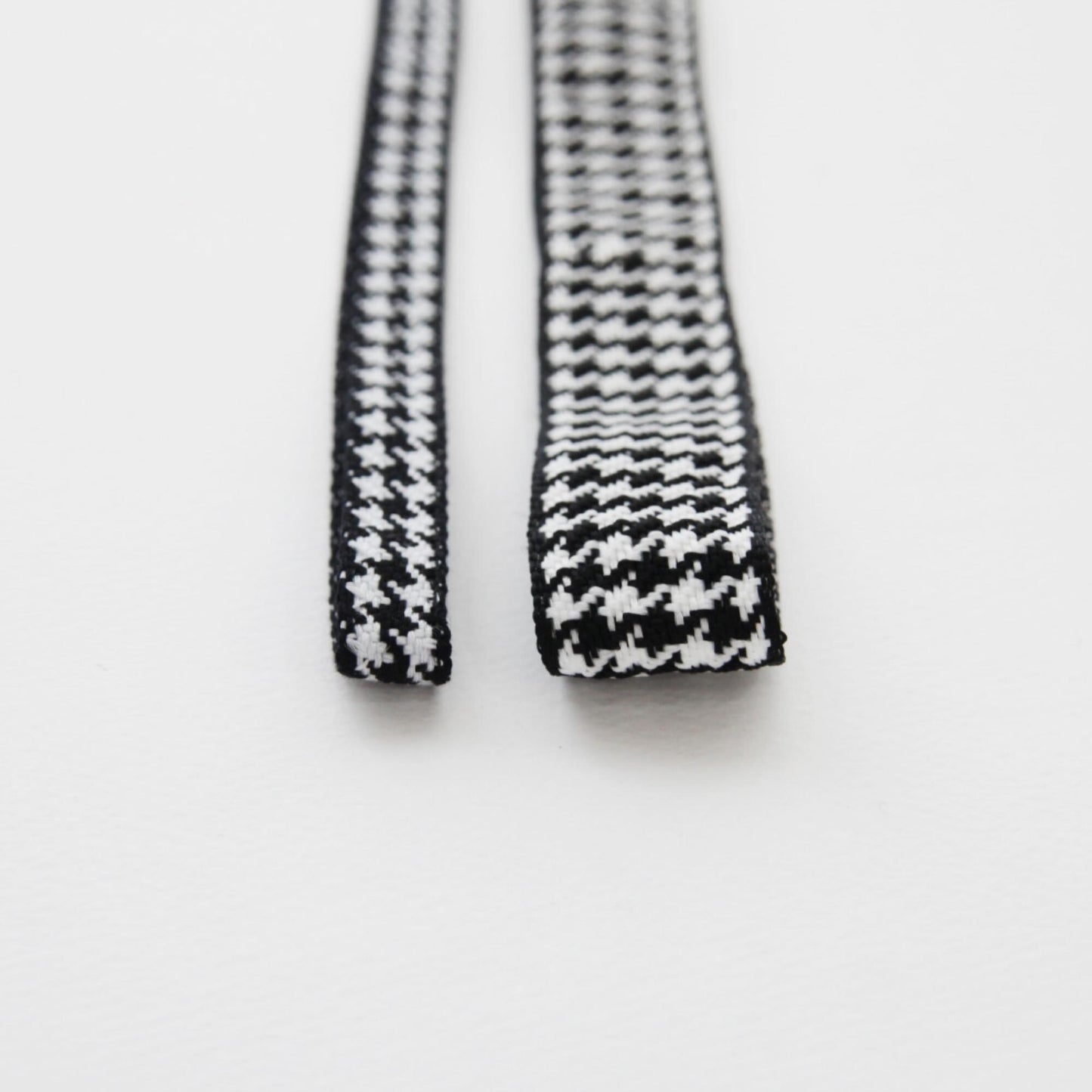 Houndstooth Jacquard Ribbon, Black White Woven Trim, Hair Bow Crafting Supplies 5Yards