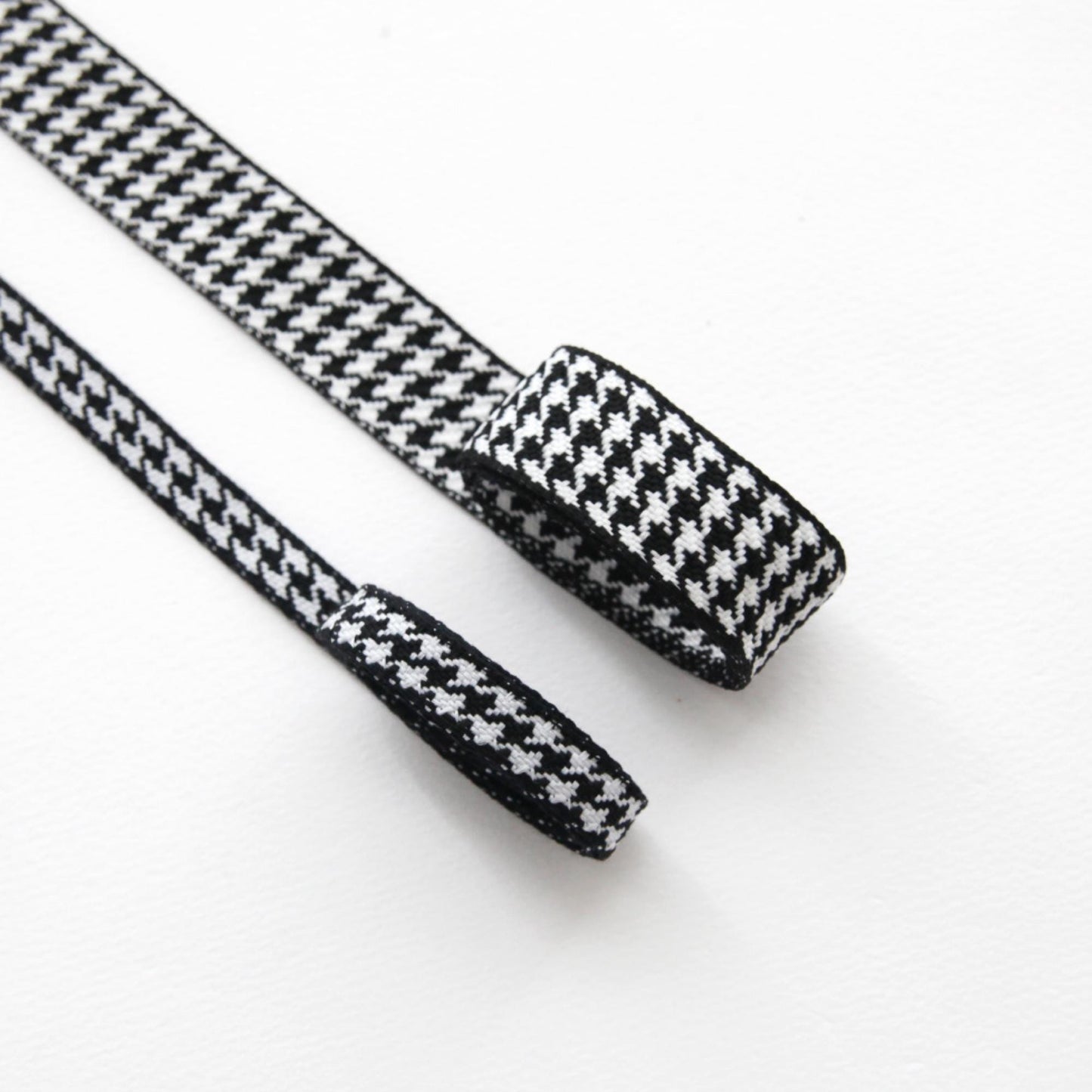 Houndstooth Jacquard Ribbon, Black White Woven Trim, Hair Bow Crafting Supplies 5Yards