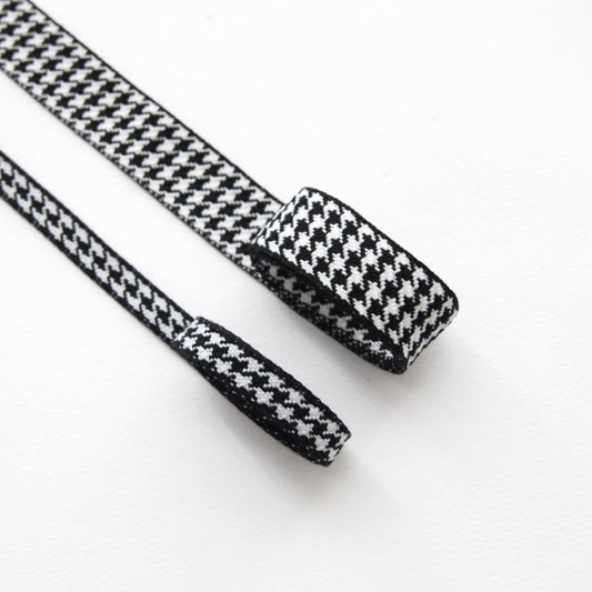 Houndstooth Jacquard Ribbon, Black White Woven Trim, Hair Bow Crafting Supplies 5Yards