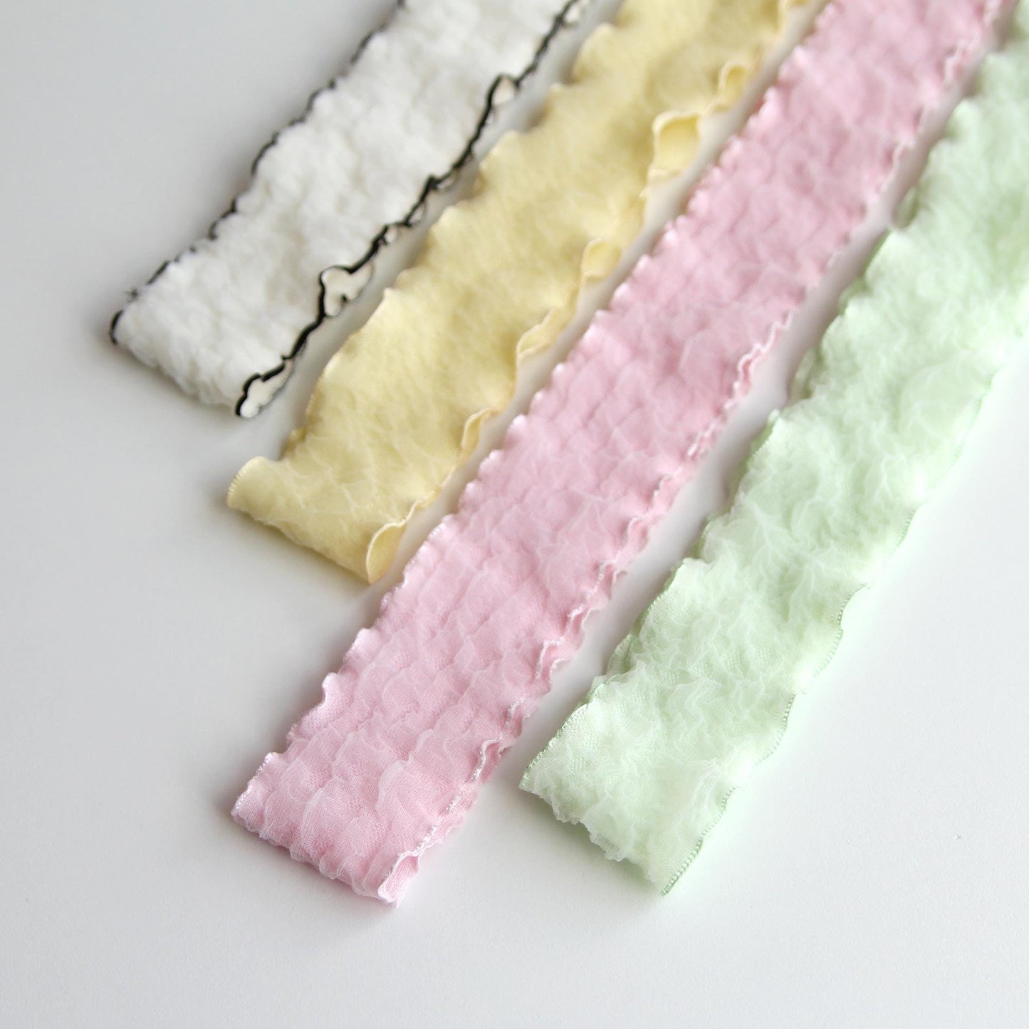 Pastel Ruffle Ribbon 1.57inch (4cm) x 5Yards