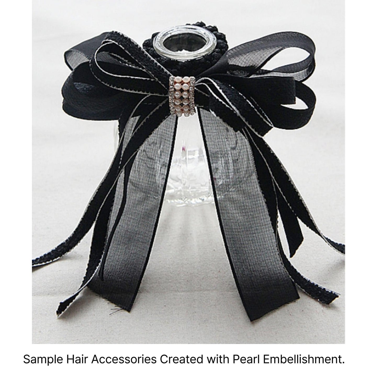 Pearl Rhinestone Embellishment, Hair Bow Decoration, DIY Craft Embellishment, 4/10pcs/