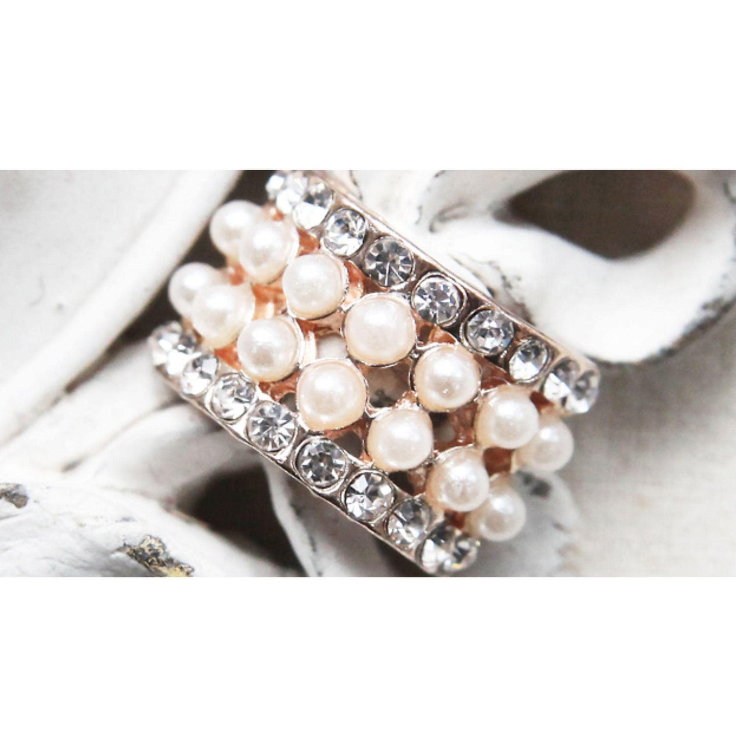 Pearl Rhinestone Embellishment, Hair Bow Decoration, DIY Craft Embellishment, 4/10pcs/