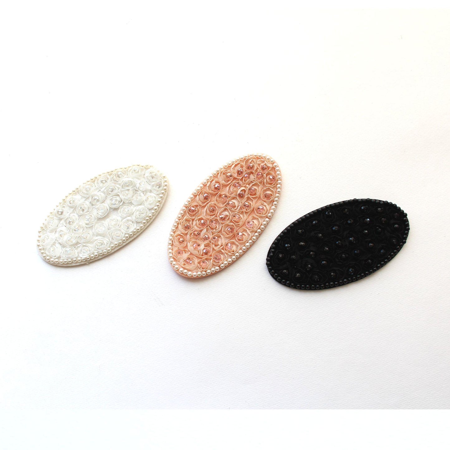 Oval Wedding Embellishment, Hair Bow Decoration, DIY Craft Embellishment 2/10pcs/