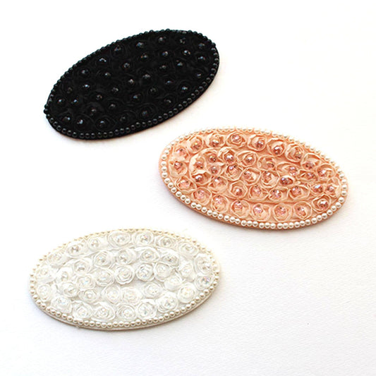 Oval Wedding Embellishment, Hair Bow Decoration, DIY Craft Embellishment 2/10pcs/