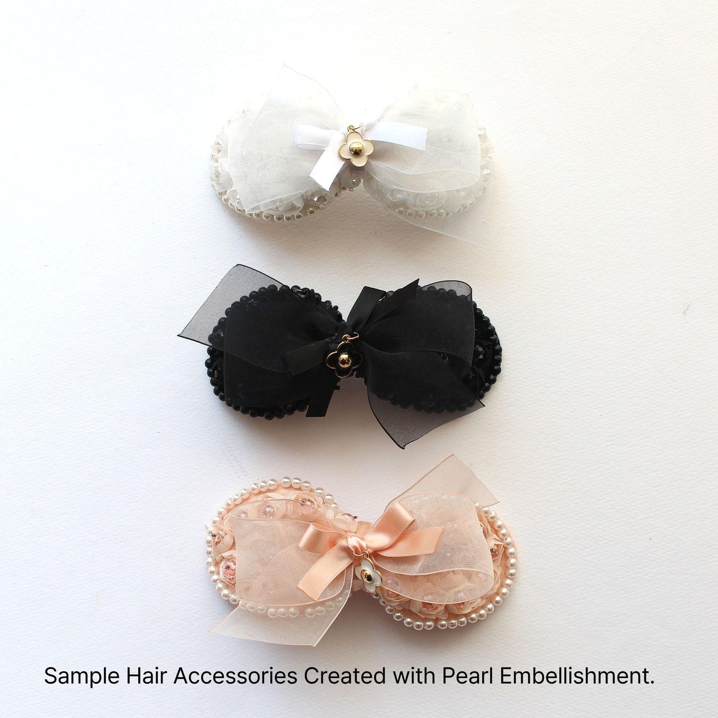 Oval Wedding Embellishment, Hair Bow Decoration, DIY Craft Embellishment 2/10pcs/