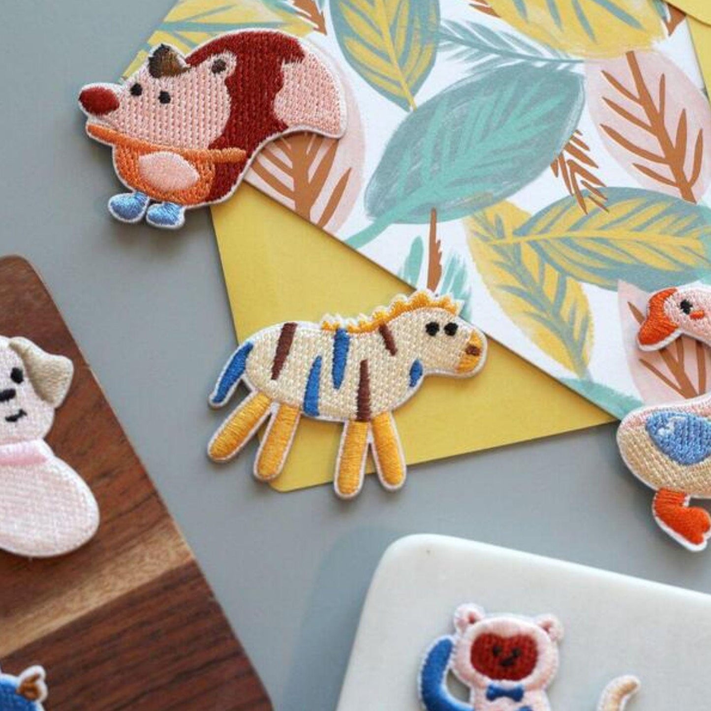 Embroidered Animal Patches, Iron-On DIY Craft Supply, Clothing Decoration