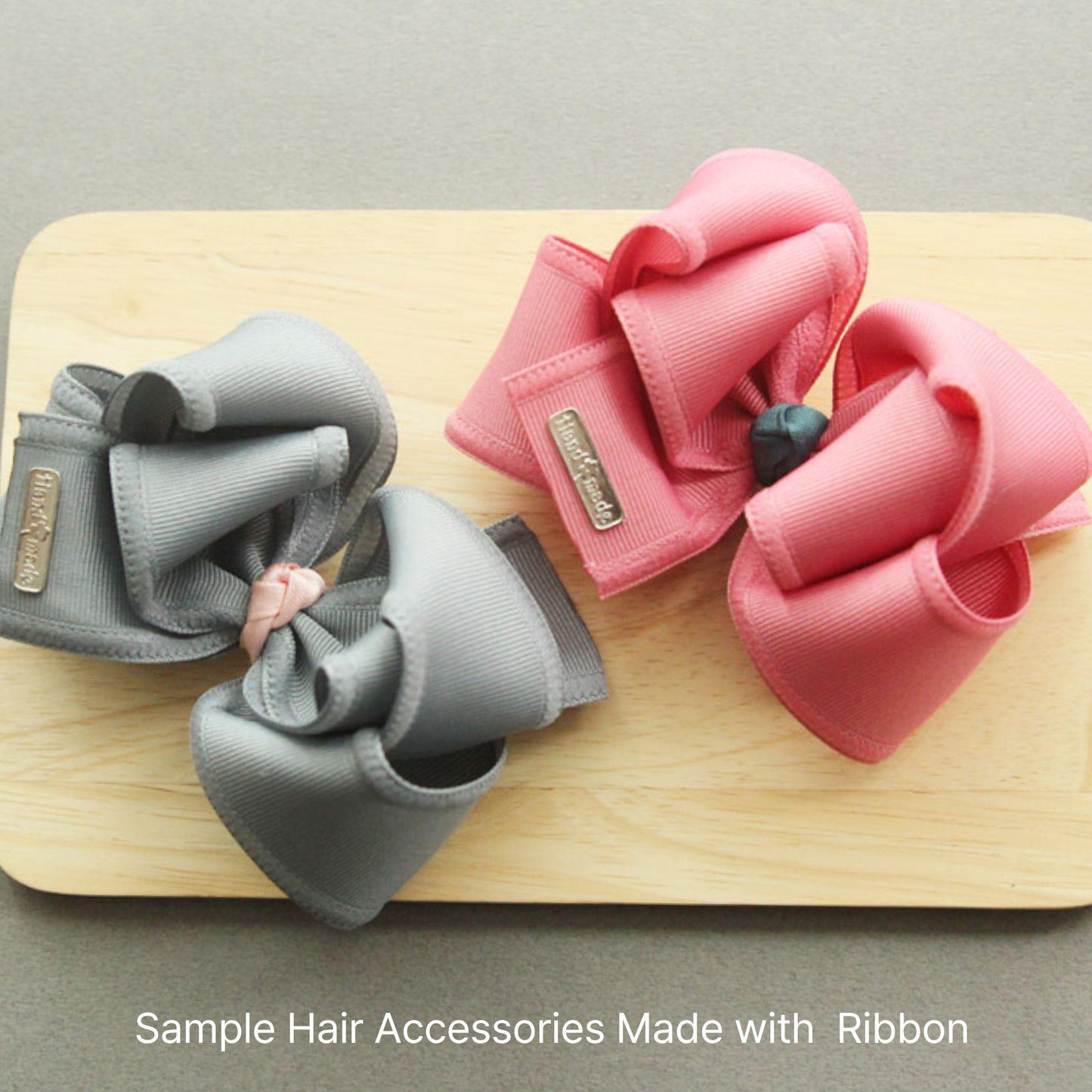 Solid Color Overlocked Edge Grosgrain Ribbon for Hair Bows, DIY Craft Supplies 5Yards