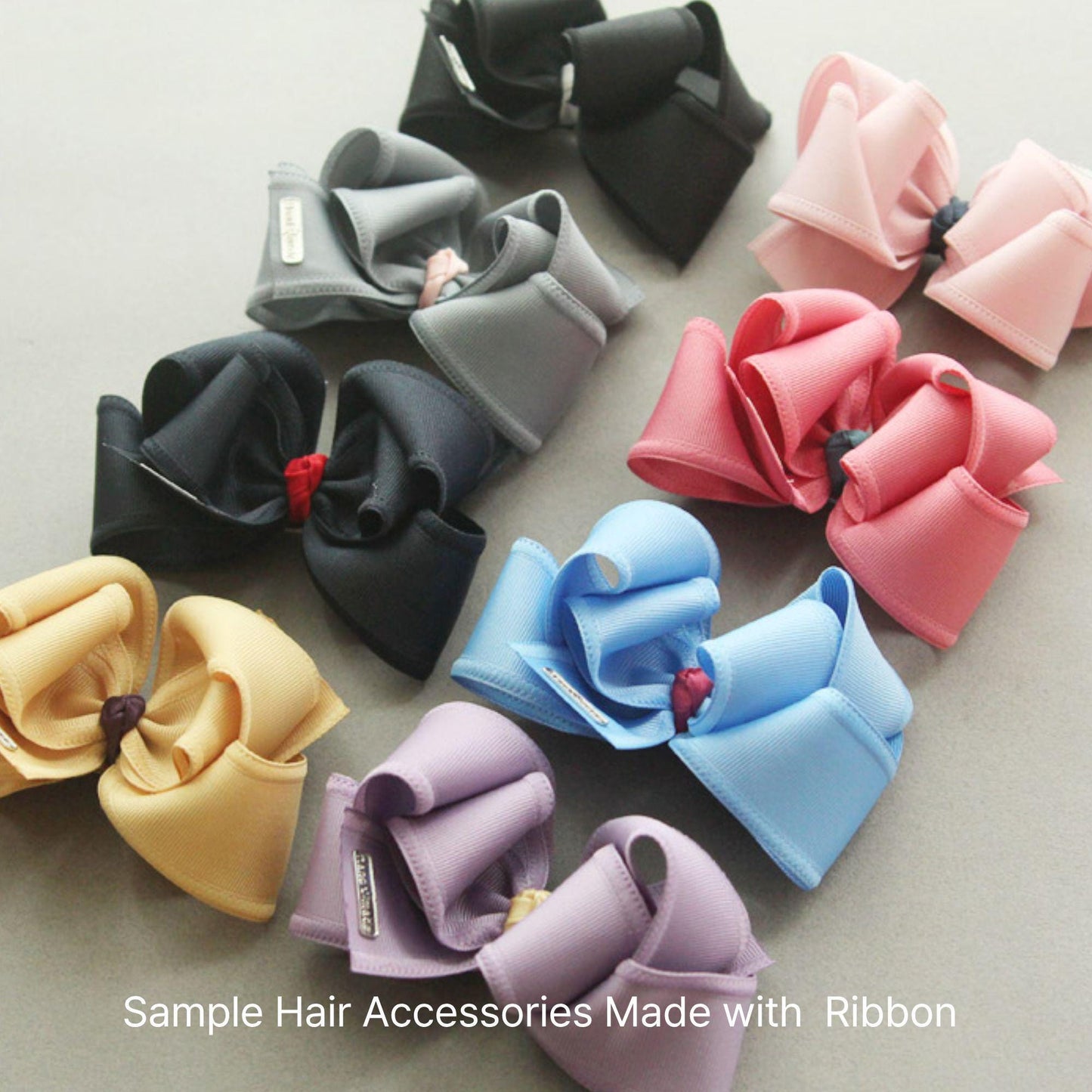 Solid Color Overlocked Edge Grosgrain Ribbon for Hair Bows, DIY Craft Supplies 5Yards