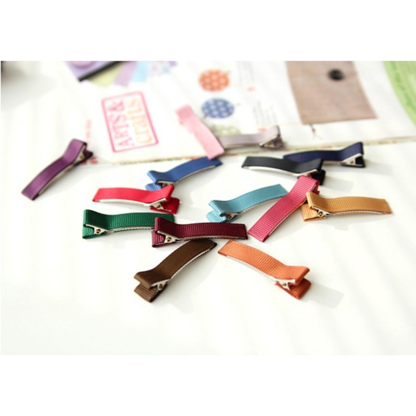 Ribbon Wrapped Alligator Hair Clips 5/10/30pcs