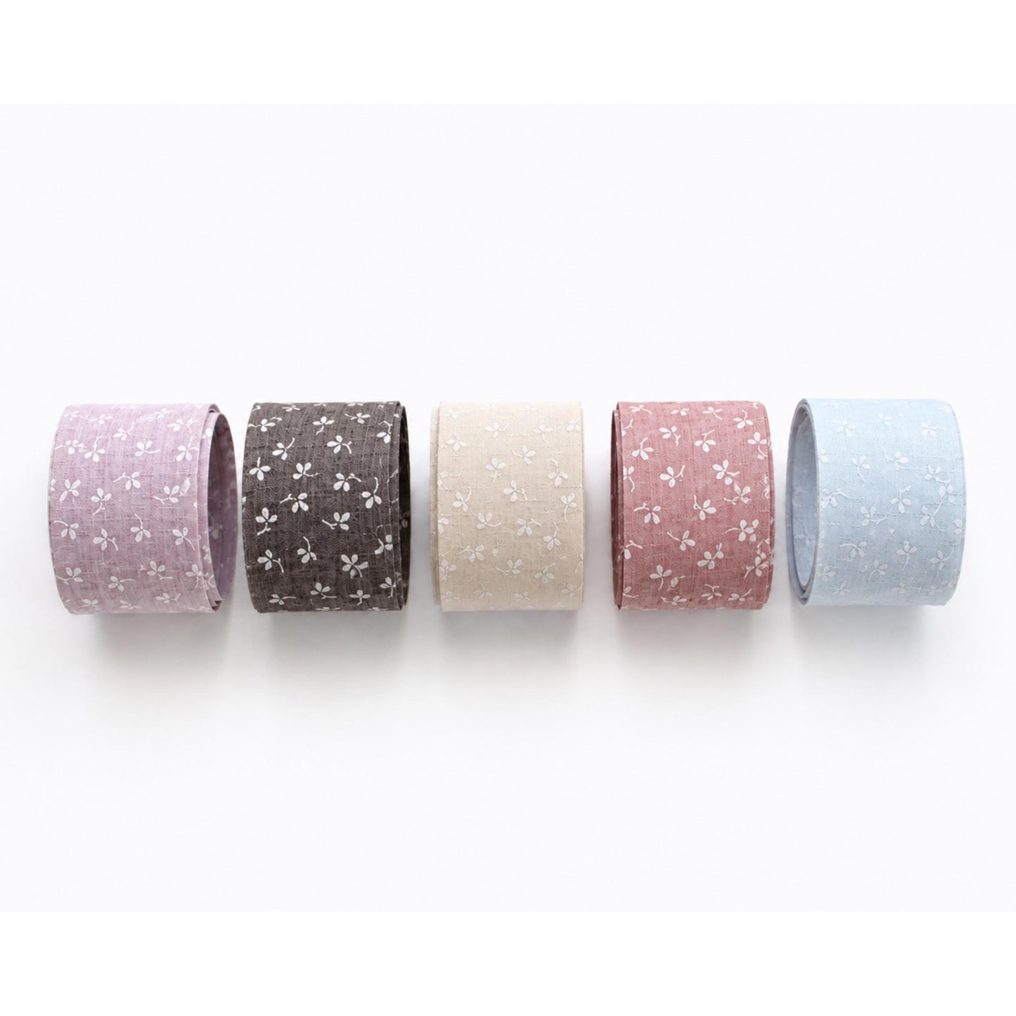 Floral Cotton Ribbon, Wide Fabric for Hair Bows, Sewing, Gift Wrapping (1.57in 5Yards)