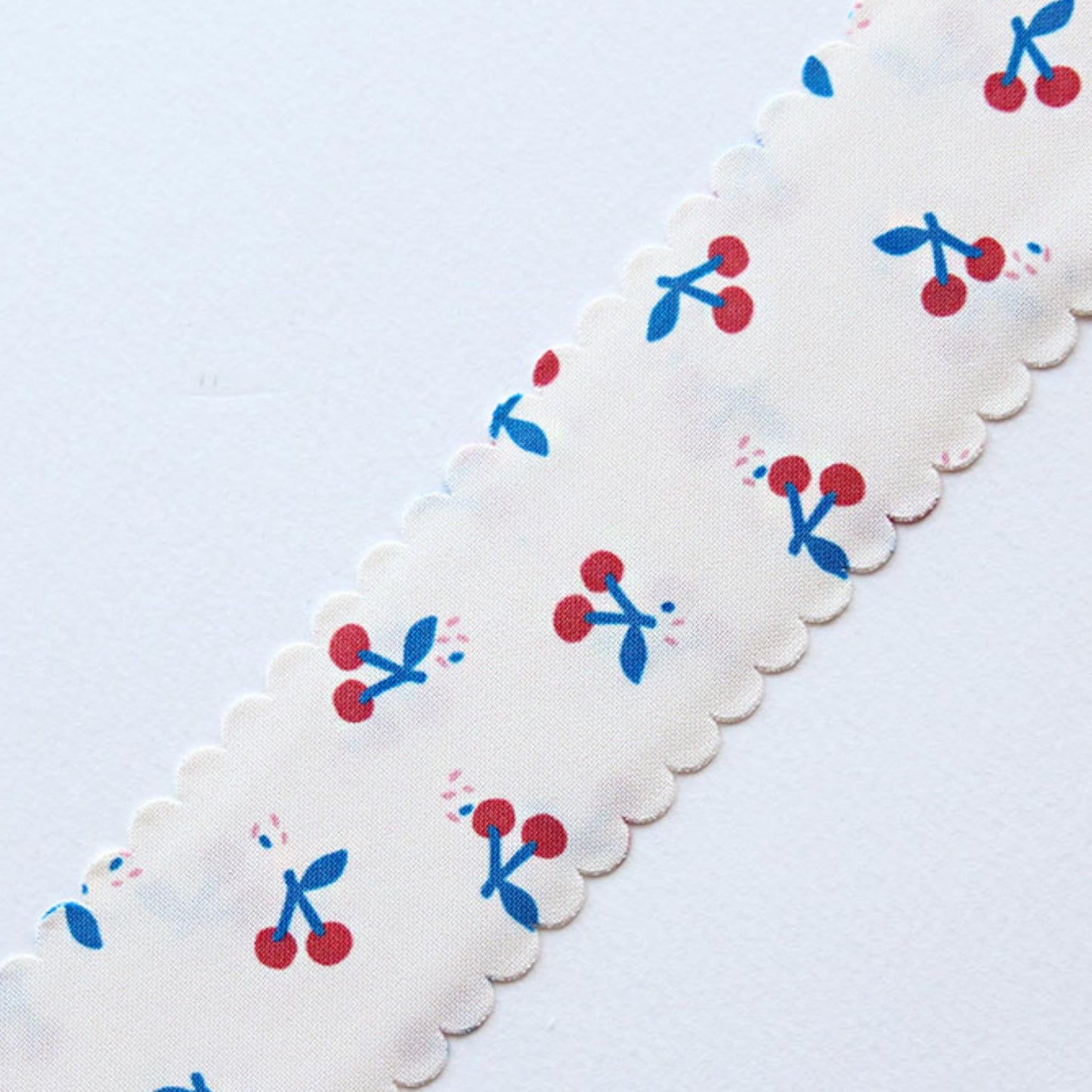 Cherry Scallop Ribbon Hair Bow Making Supplies 1.57 Inch (4cm) 5Yards