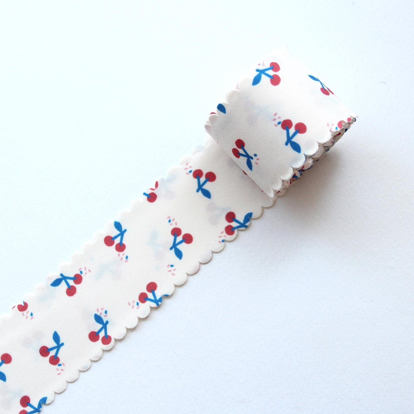 Cherry Scallop Ribbon Hair Bow Making Supplies 1.57 Inch (4cm) 5Yards
