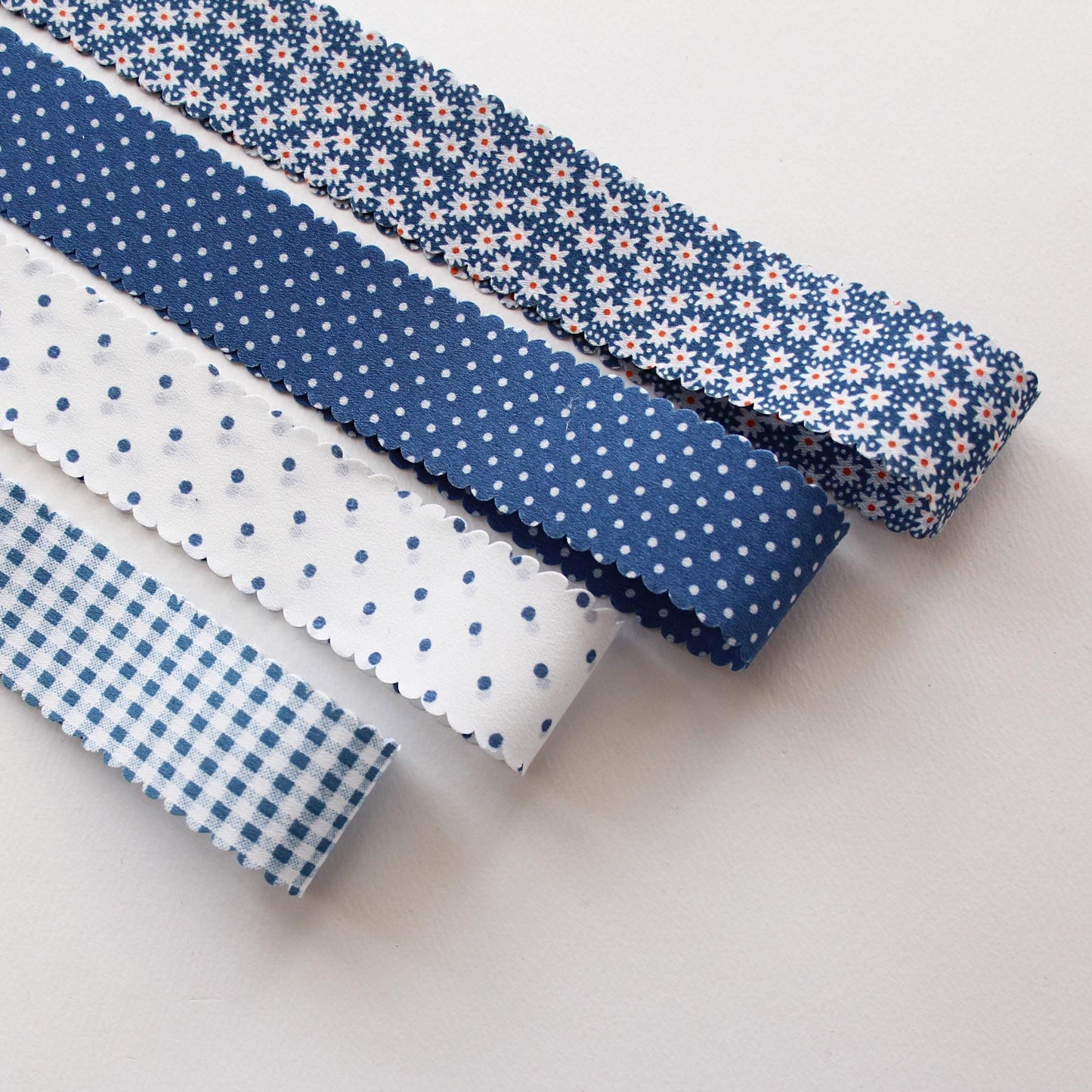 Charming Blue-Themed ribbons, Hair Bow Supply, Gift Wrapping, Craft Material, 1.57 Inch (4cm), 5 Yards