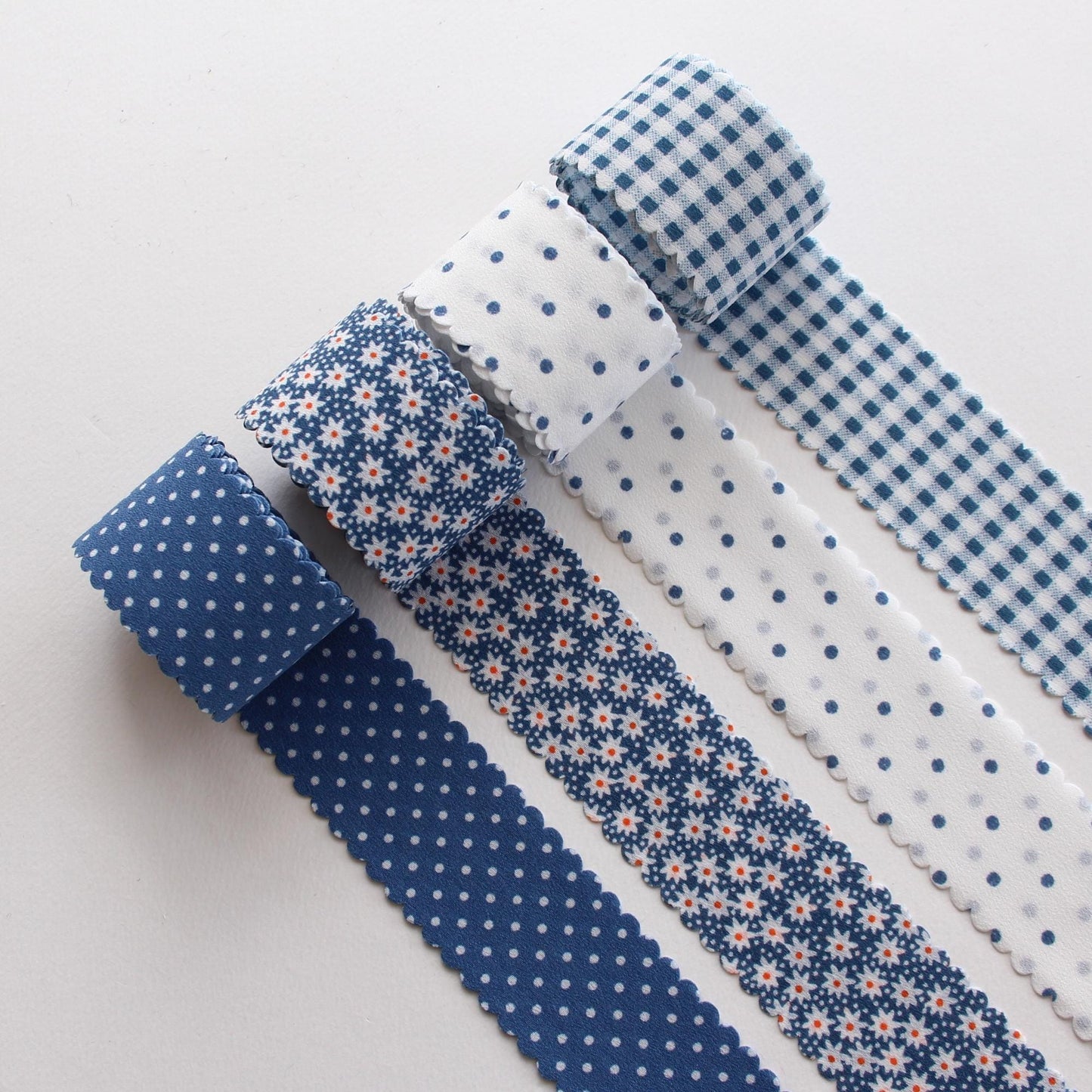 Charming Blue-Themed ribbons, Hair Bow Supply, Gift Wrapping, Craft Material, 1.57 Inch (4cm), 5 Yards