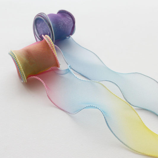 Charming Organdy Ribbon 1.53inch (3.9cm) x 5Yards