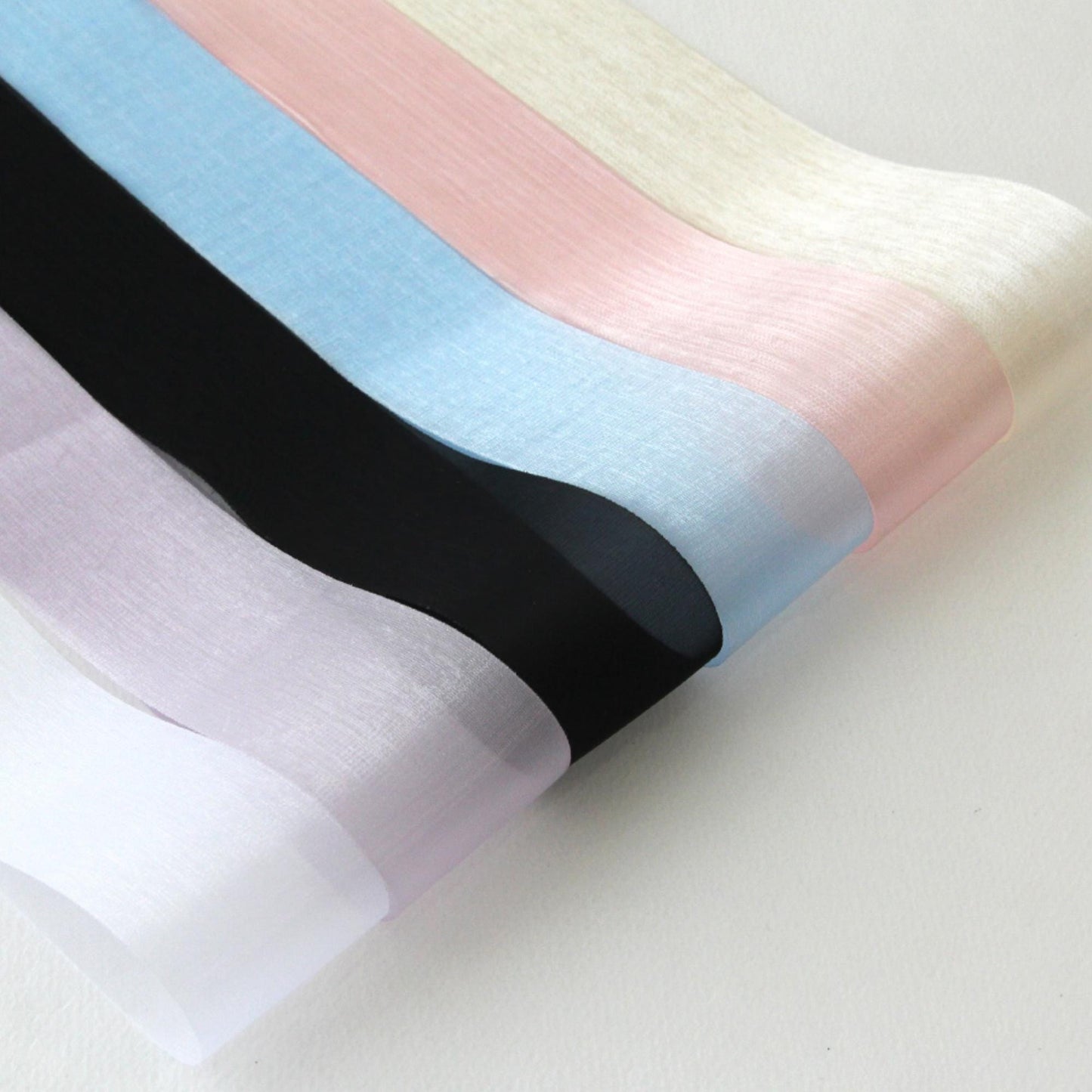 Pastel Organza Ribbon, Sheer Craft Ribbon, Hair Bow Making Supply, Wedding Decoration 5Yards