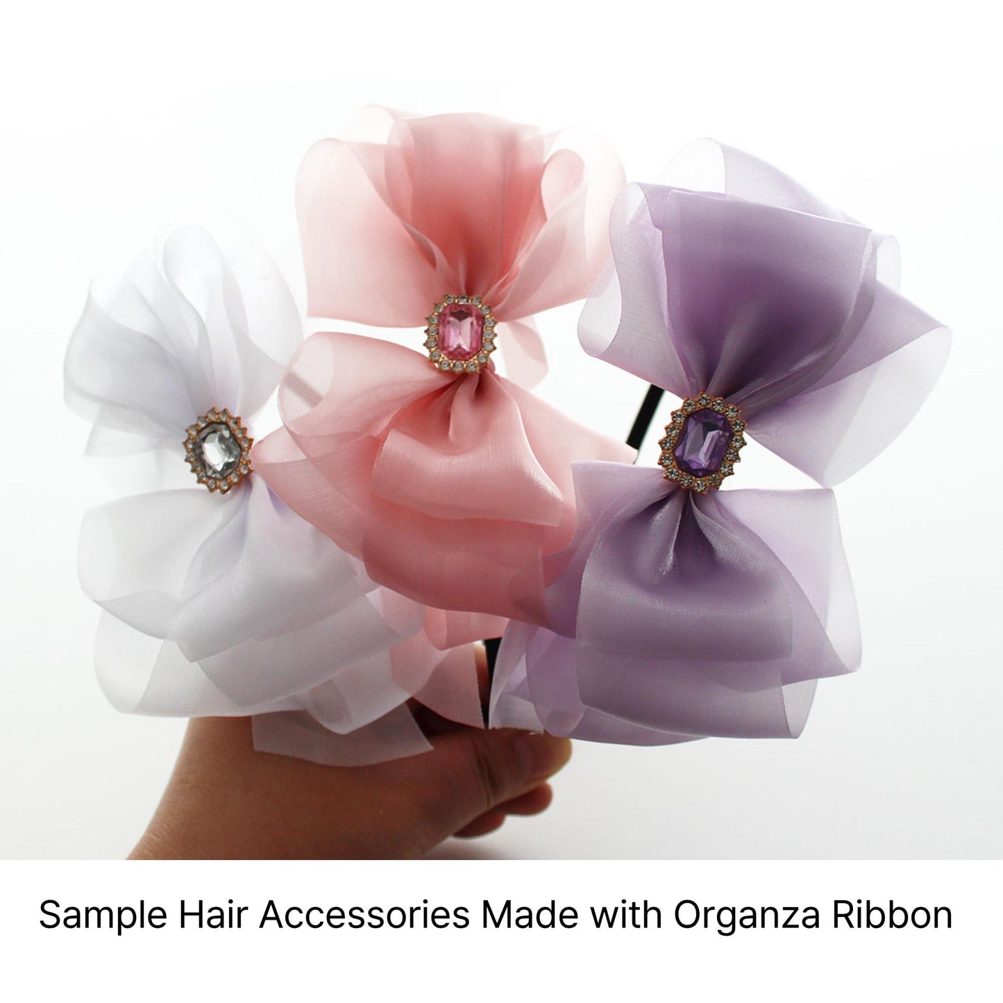 Pastel Organza Ribbon, Sheer Craft Ribbon, Hair Bow Making Supply, Wedding Decoration 5Yards