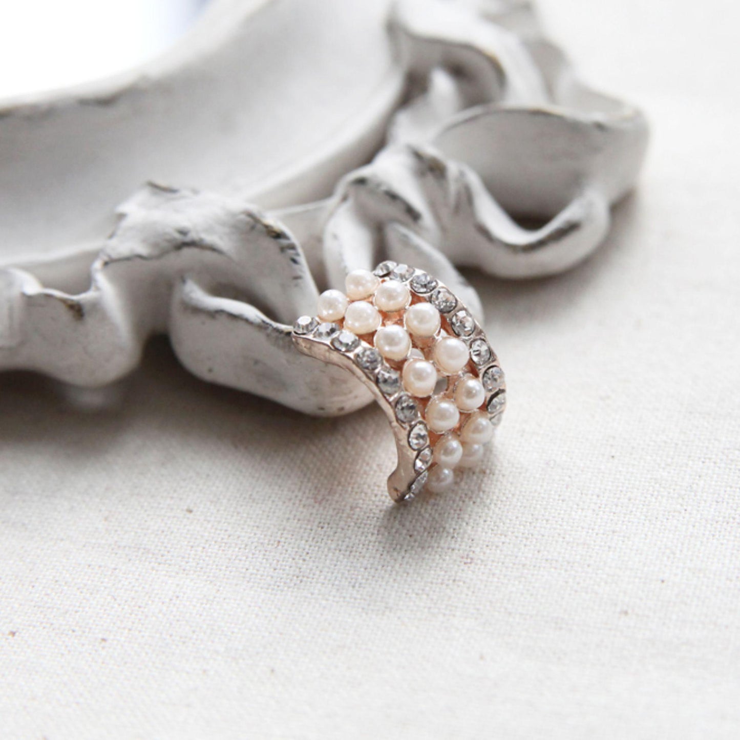 Pearl Rhinestone Embellishment, Hair Bow Decoration, DIY Craft Embellishment, 4/10pcs/