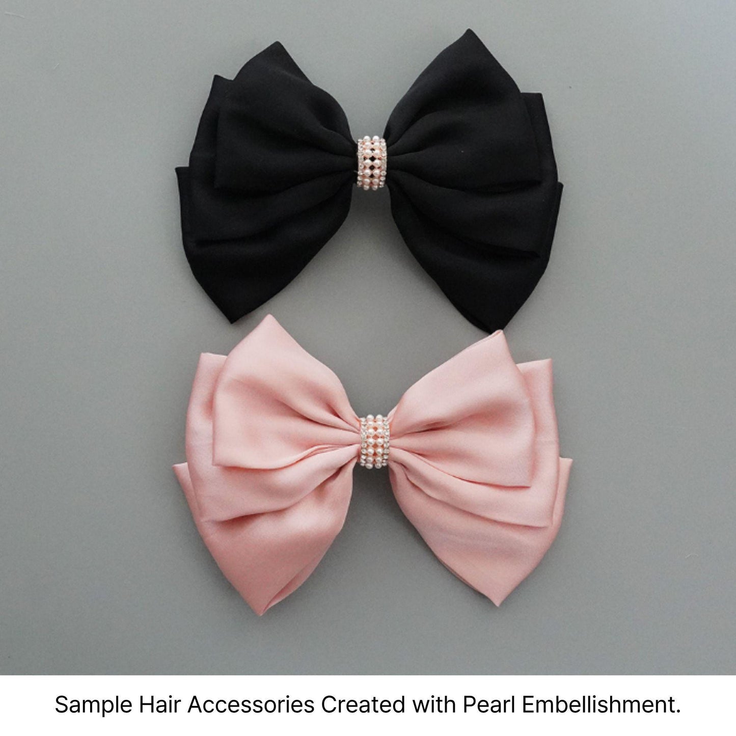 Pearl Rhinestone Embellishment, Hair Bow Decoration, DIY Craft Embellishment, 4/10pcs/
