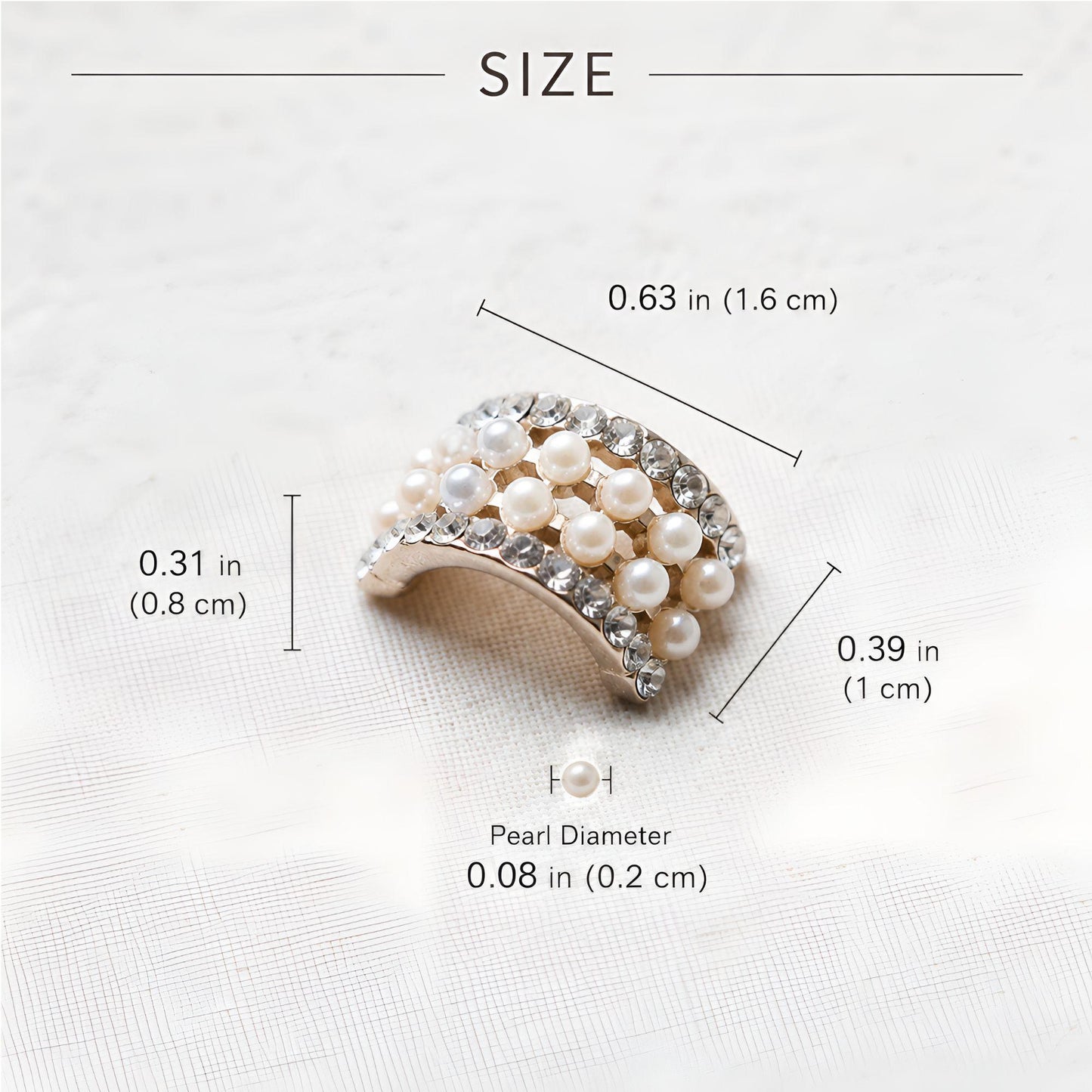 Pearl Rhinestone Embellishment, Hair Bow Decoration, DIY Craft Embellishment, 4/10pcs/