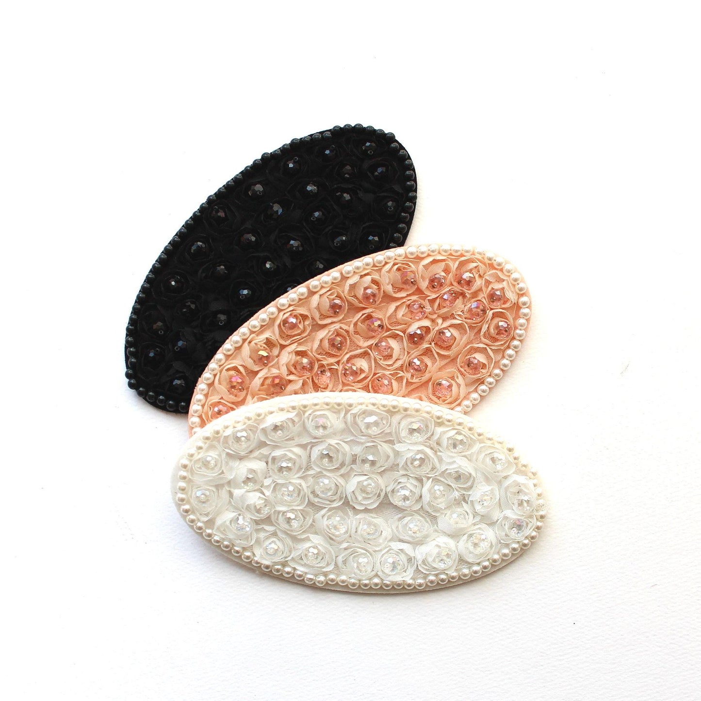 Oval Wedding Embellishment, Hair Bow Decoration, DIY Craft Embellishment 2/10pcs/