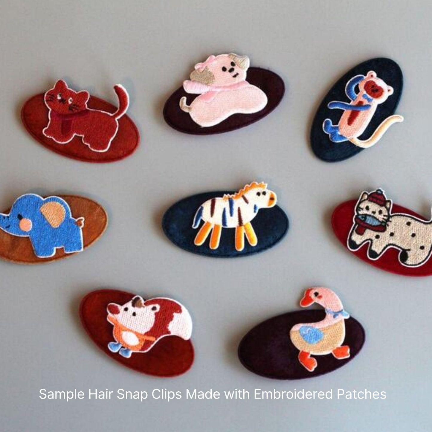 Embroidered Animal Patches, Iron-On DIY Craft Supply, Clothing Decoration
