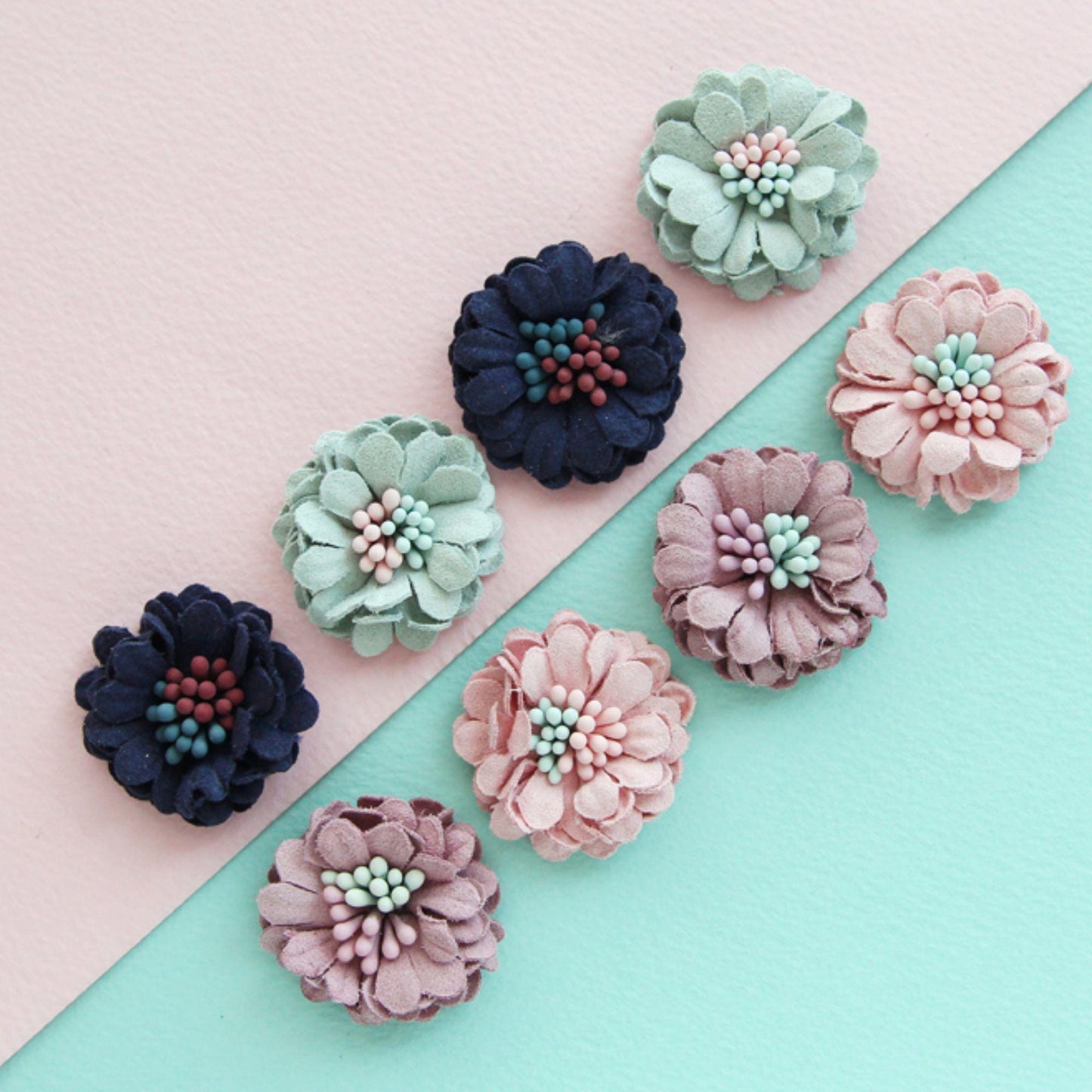 Mini Fabric Flower Corsage, Decorative Embellishment for Hair Bows, DIY Craft Supply, Floral Decoration