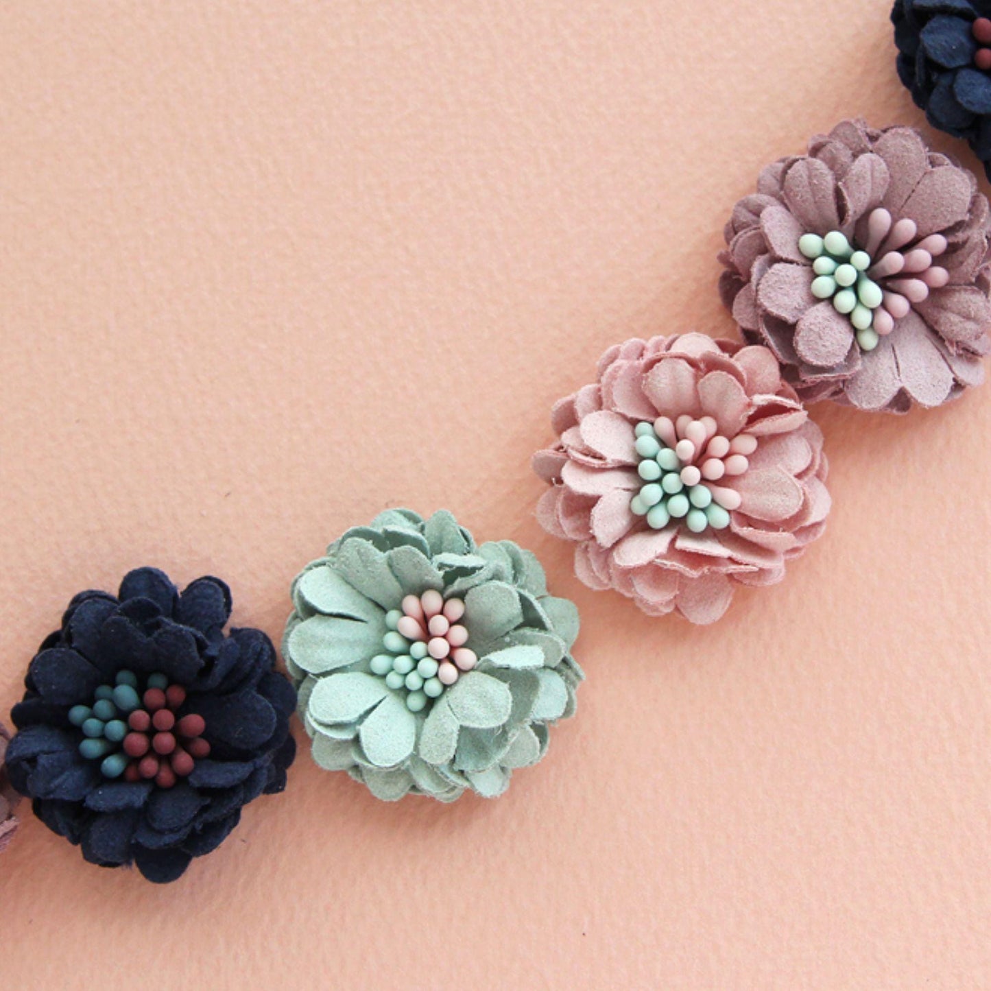 Mini Fabric Flower Corsage, Decorative Embellishment for Hair Bows, DIY Craft Supply, Floral Decoration