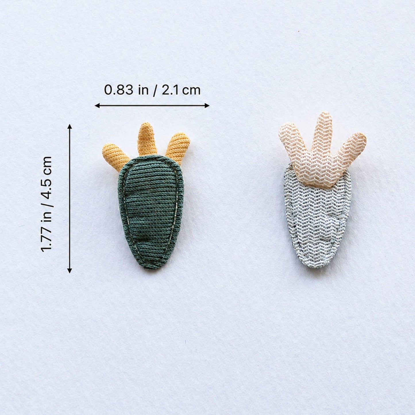 Mini Carrot Embroidered Patch, Fabric Applique, DIY Hair Bow Supply, Craft Decoration
