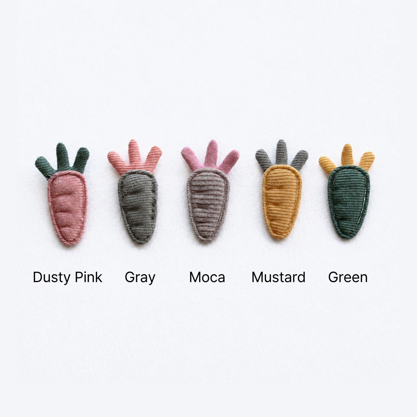Mini Carrot Embroidered Patch, Fabric Applique, DIY Hair Bow Supply, Craft Decoration