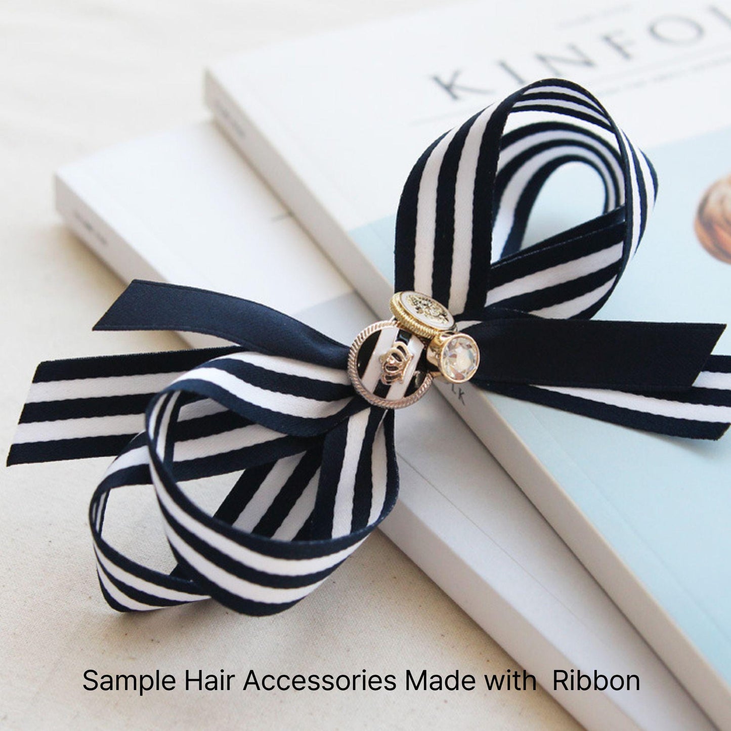 Three Striped Ribbon, Crafts, Gift Wrapping, DIY Headbands (0.78in Width)
