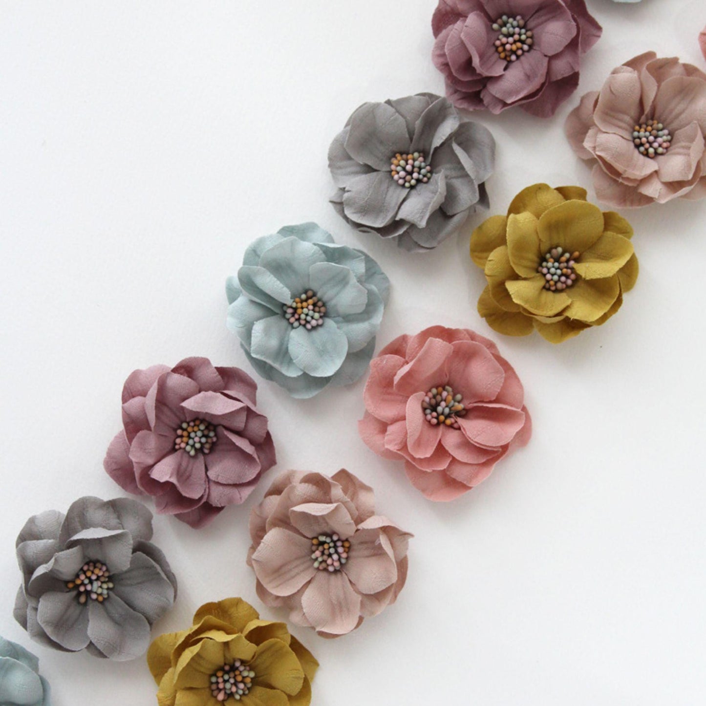 Fabric Flower Corsage Embellishment DIY Hair Accessory Supply