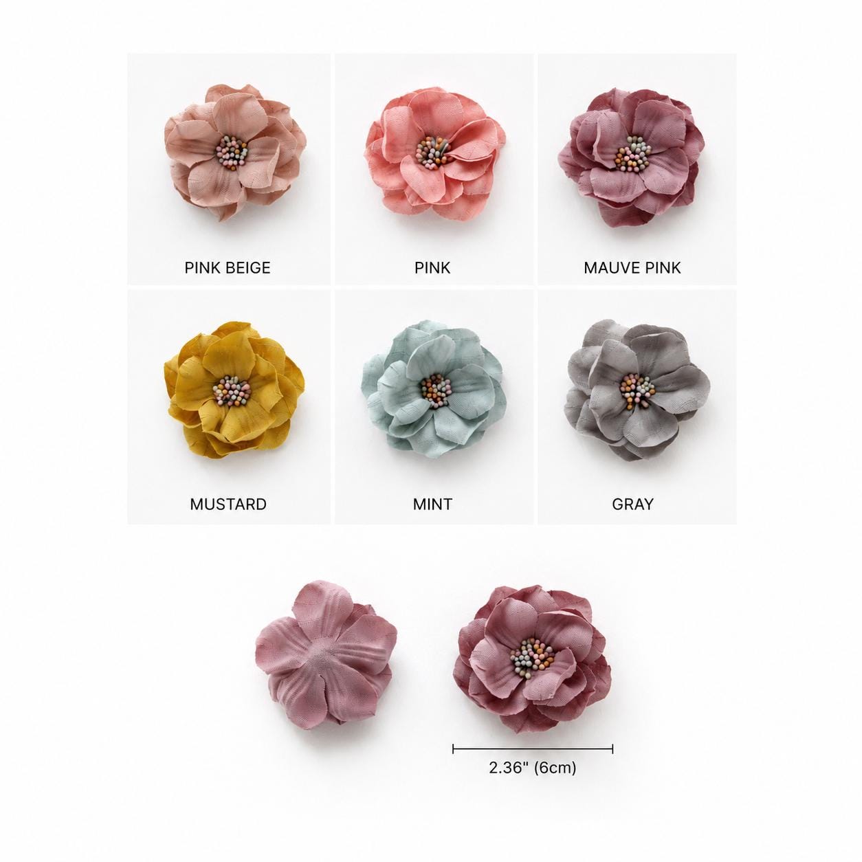 Fabric Flower Corsage Embellishment DIY Hair Accessory Supply