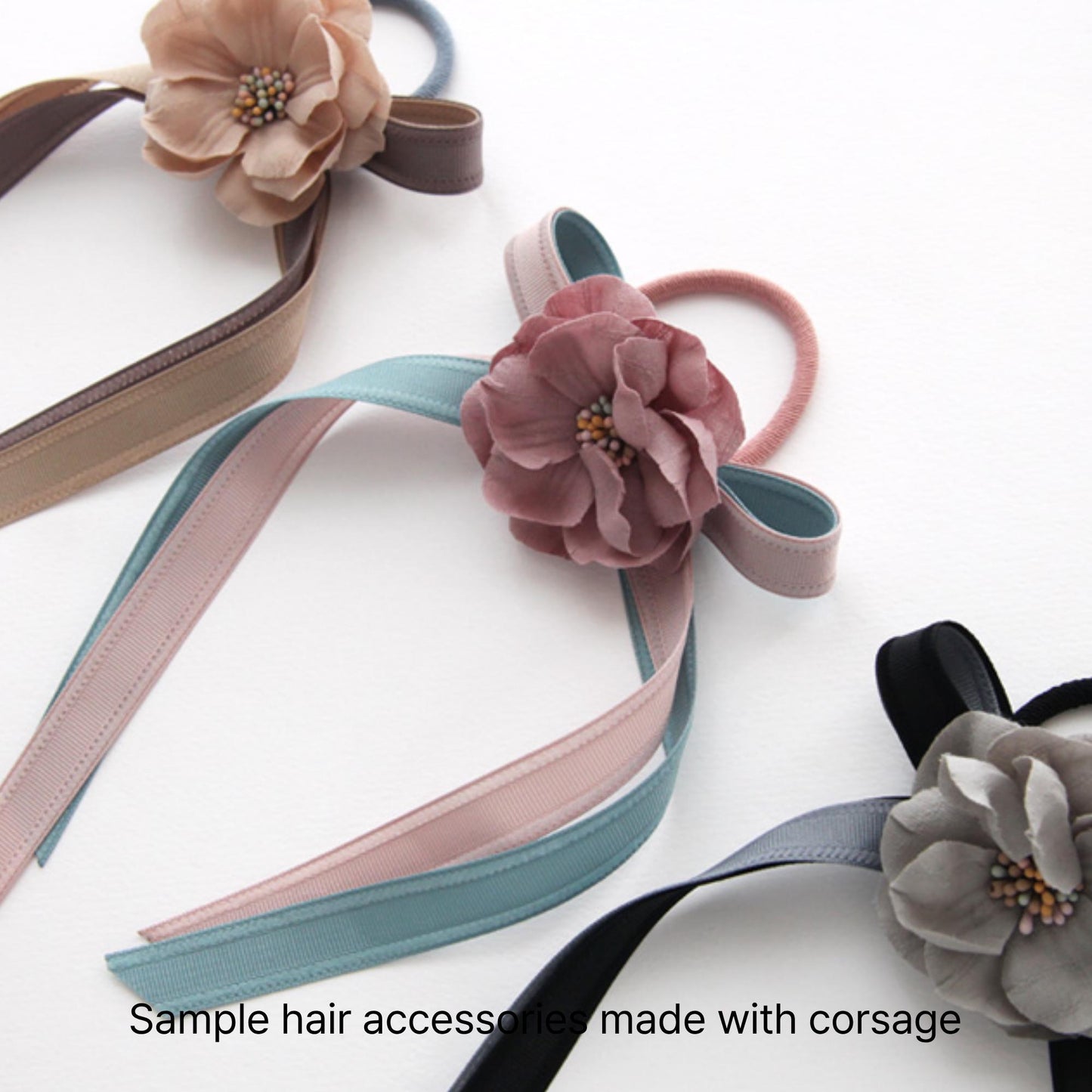 Fabric Flower Corsage Embellishment DIY Hair Accessory Supply