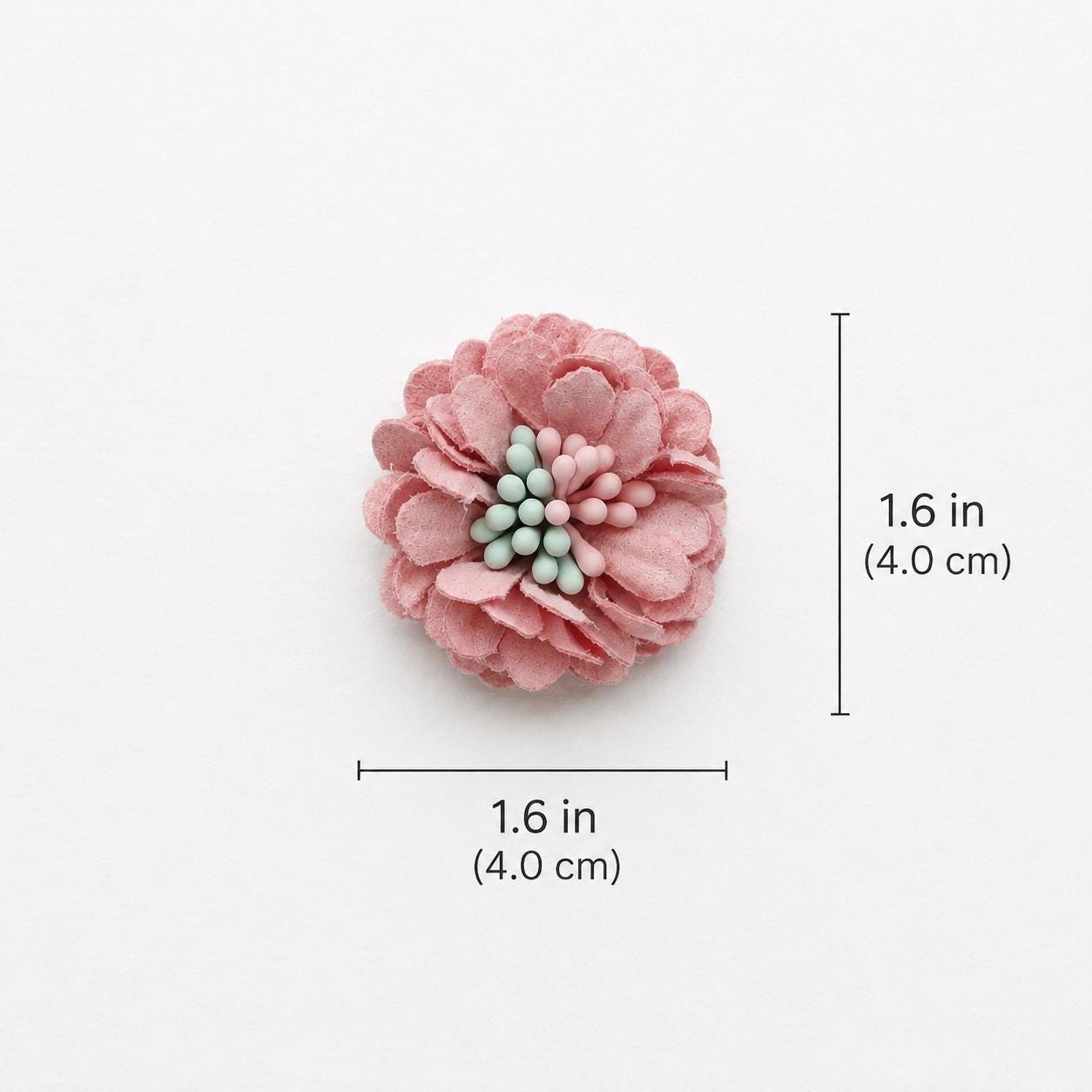 Mini Fabric Flower Corsage, Decorative Embellishment for Hair Bows, DIY Craft Supply, Floral Decoration