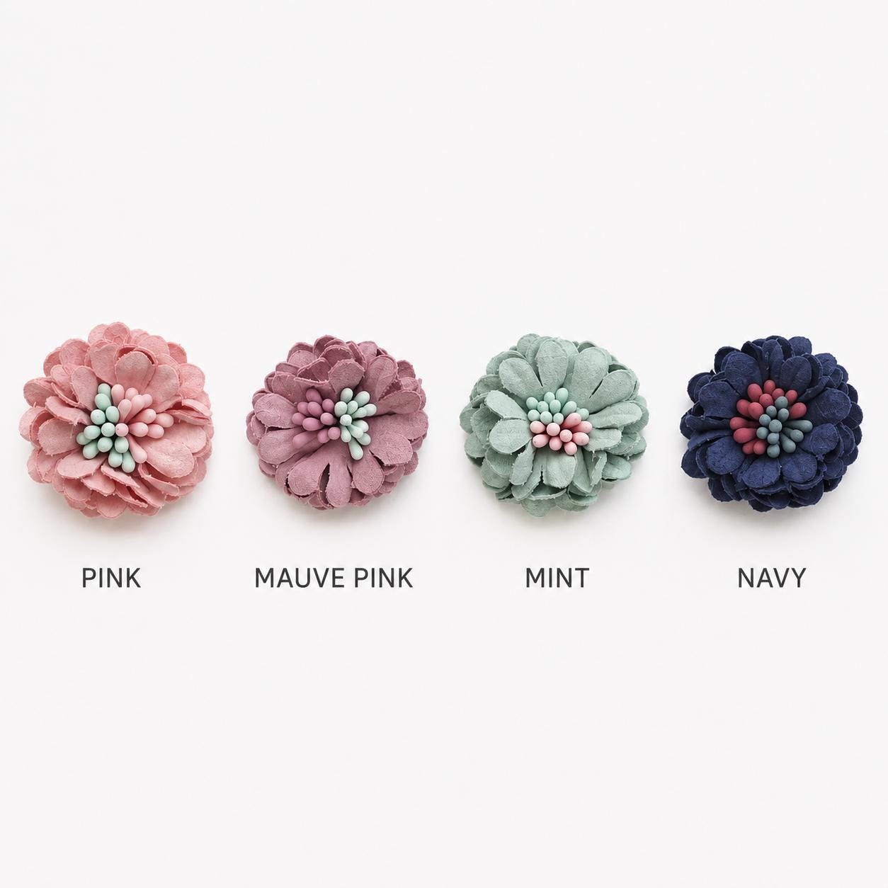 Mini Fabric Flower Corsage, Decorative Embellishment for Hair Bows, DIY Craft Supply, Floral Decoration