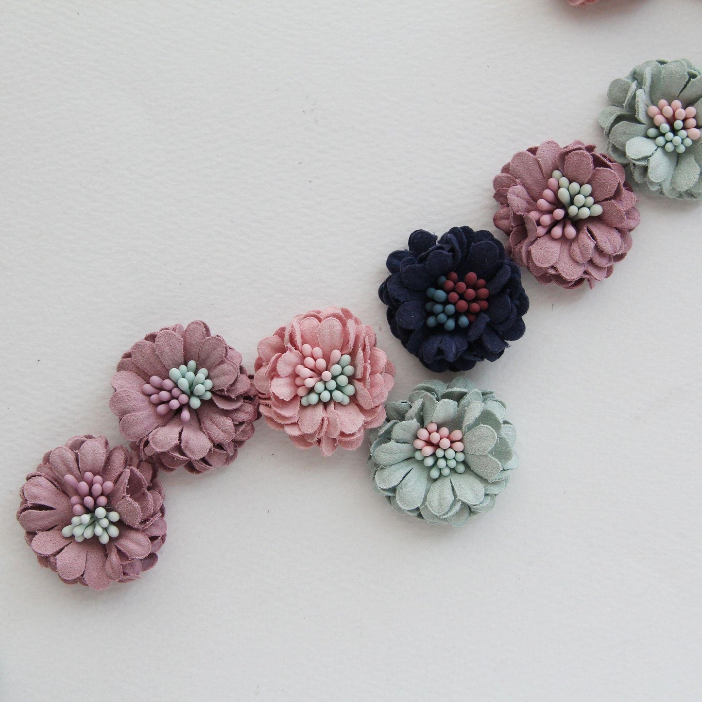 Mini Fabric Flower Corsage, Decorative Embellishment for Hair Bows, DIY Craft Supply, Floral Decoration