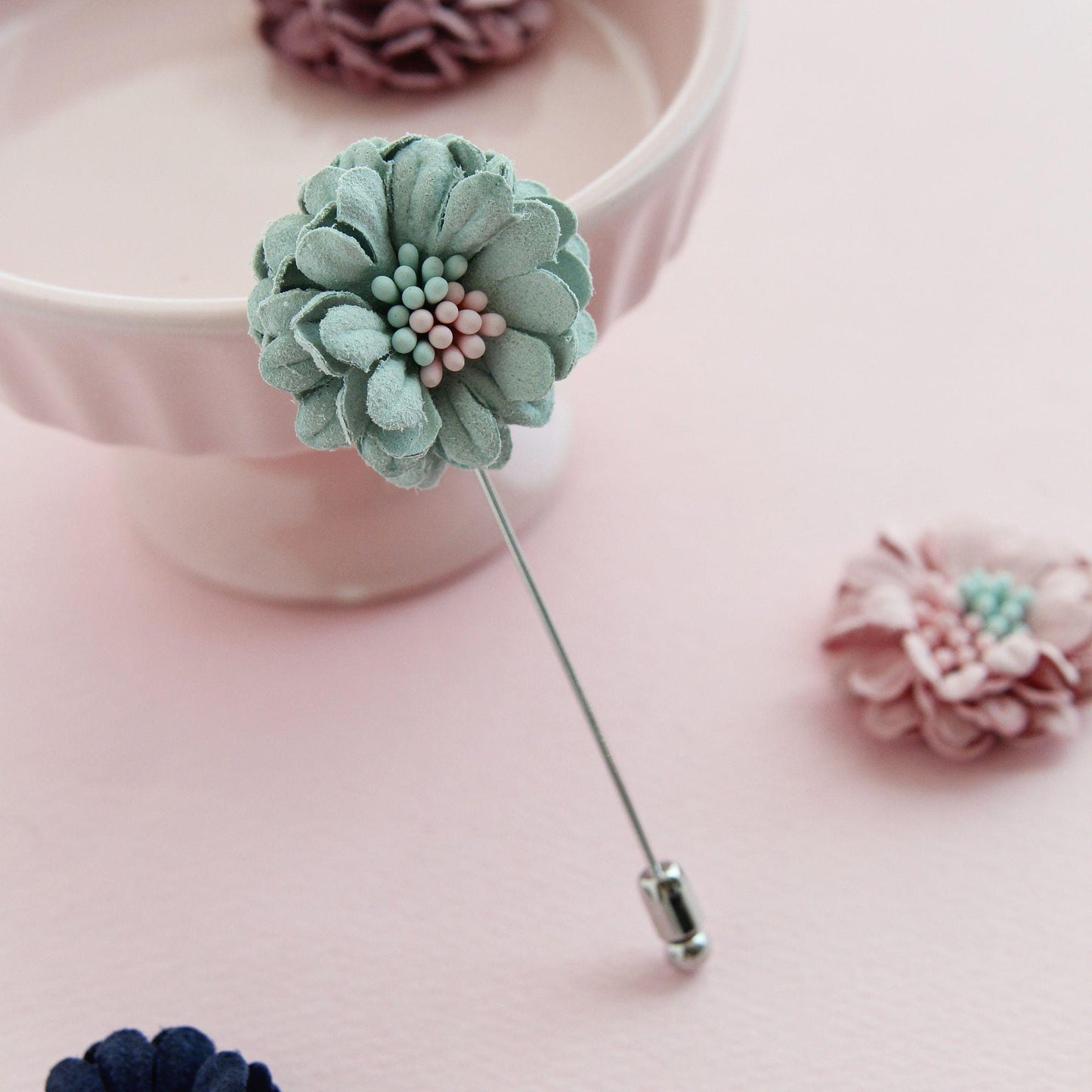 Mini Fabric Flower Corsage, Decorative Embellishment for Hair Bows, DIY Craft Supply, Floral Decoration