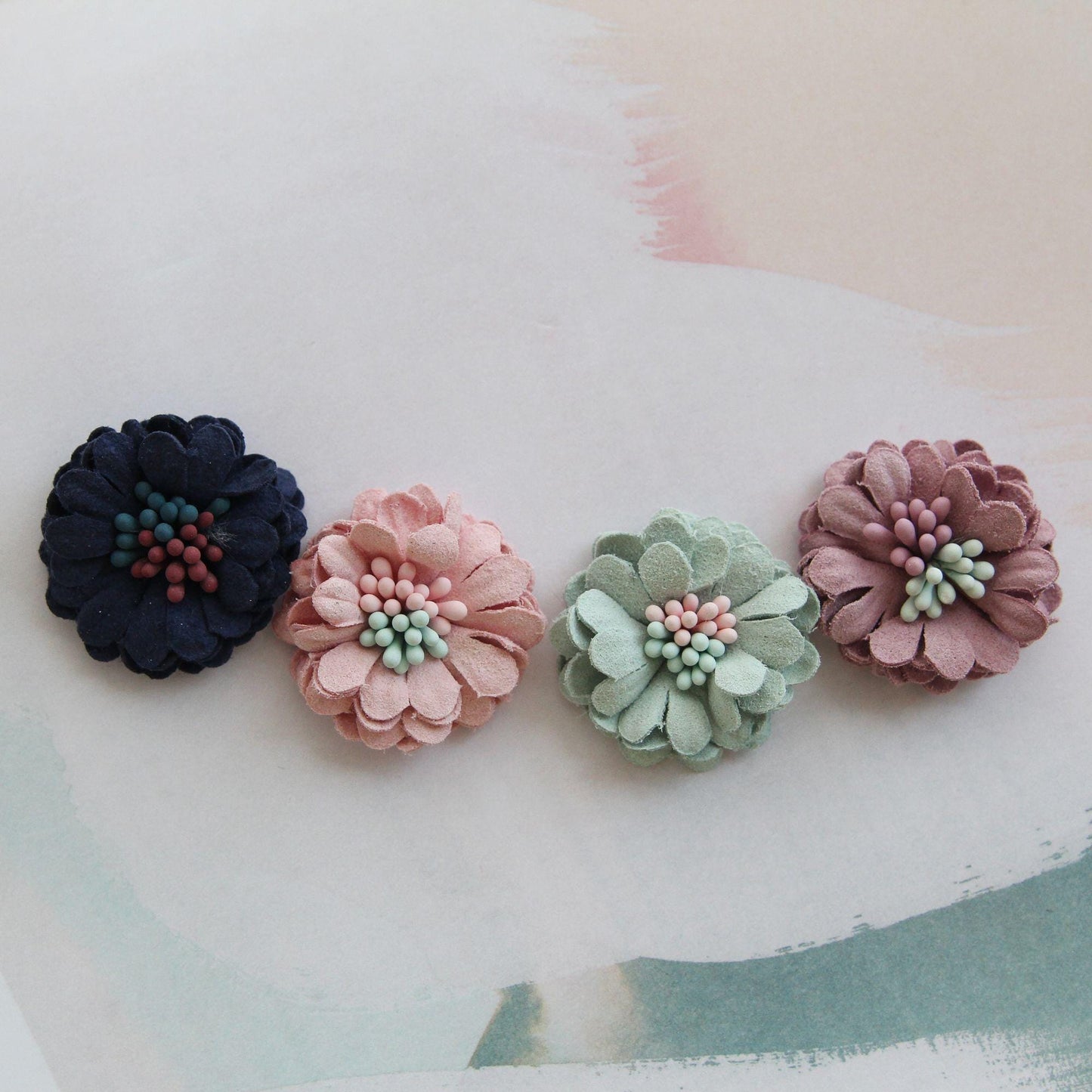 Mini Fabric Flower Corsage, Decorative Embellishment for Hair Bows, DIY Craft Supply, Floral Decoration