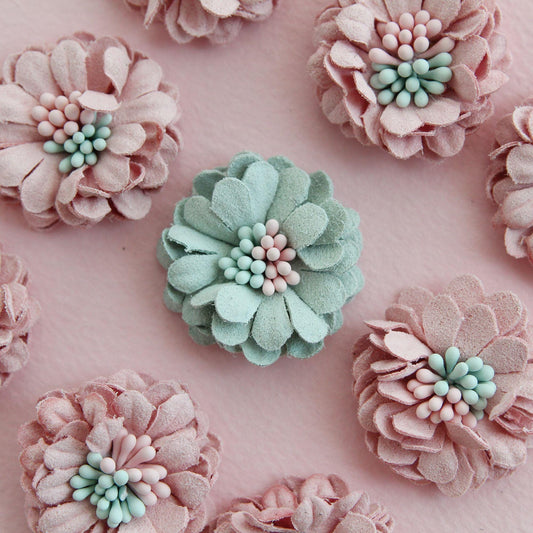 Mini Fabric Flower Corsage, Decorative Embellishment for Hair Bows, DIY Craft Supply, Floral Decoration