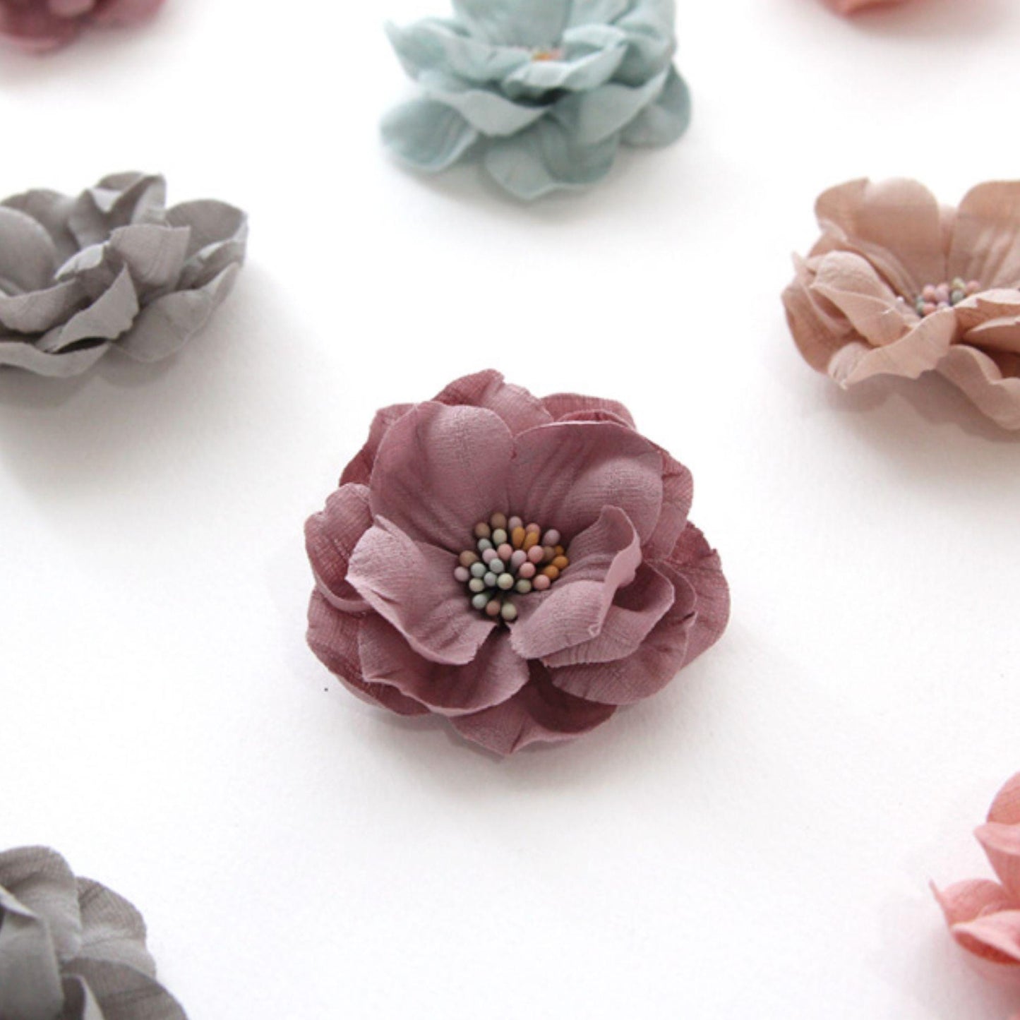 Fabric Flower Corsage Embellishment DIY Hair Accessory Supply