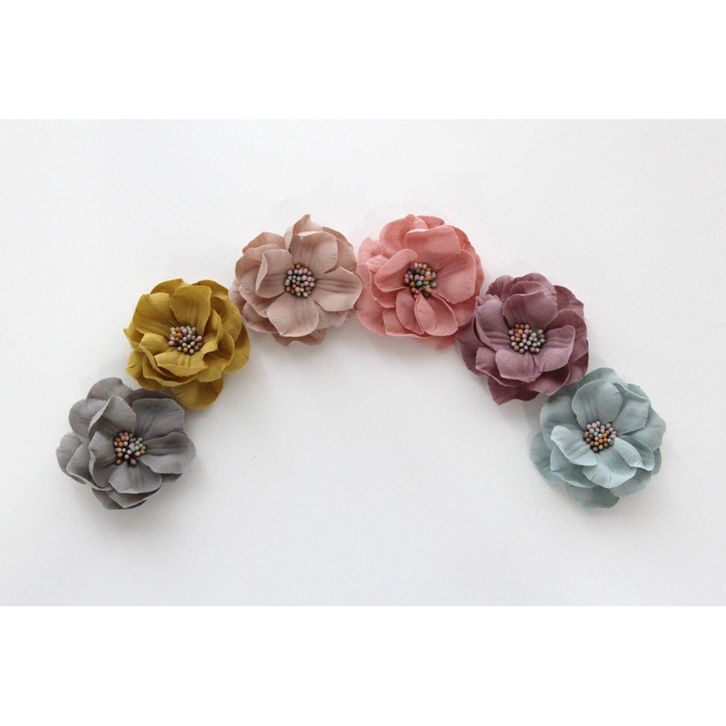 Fabric Flower Corsage Embellishment DIY Hair Accessory Supply