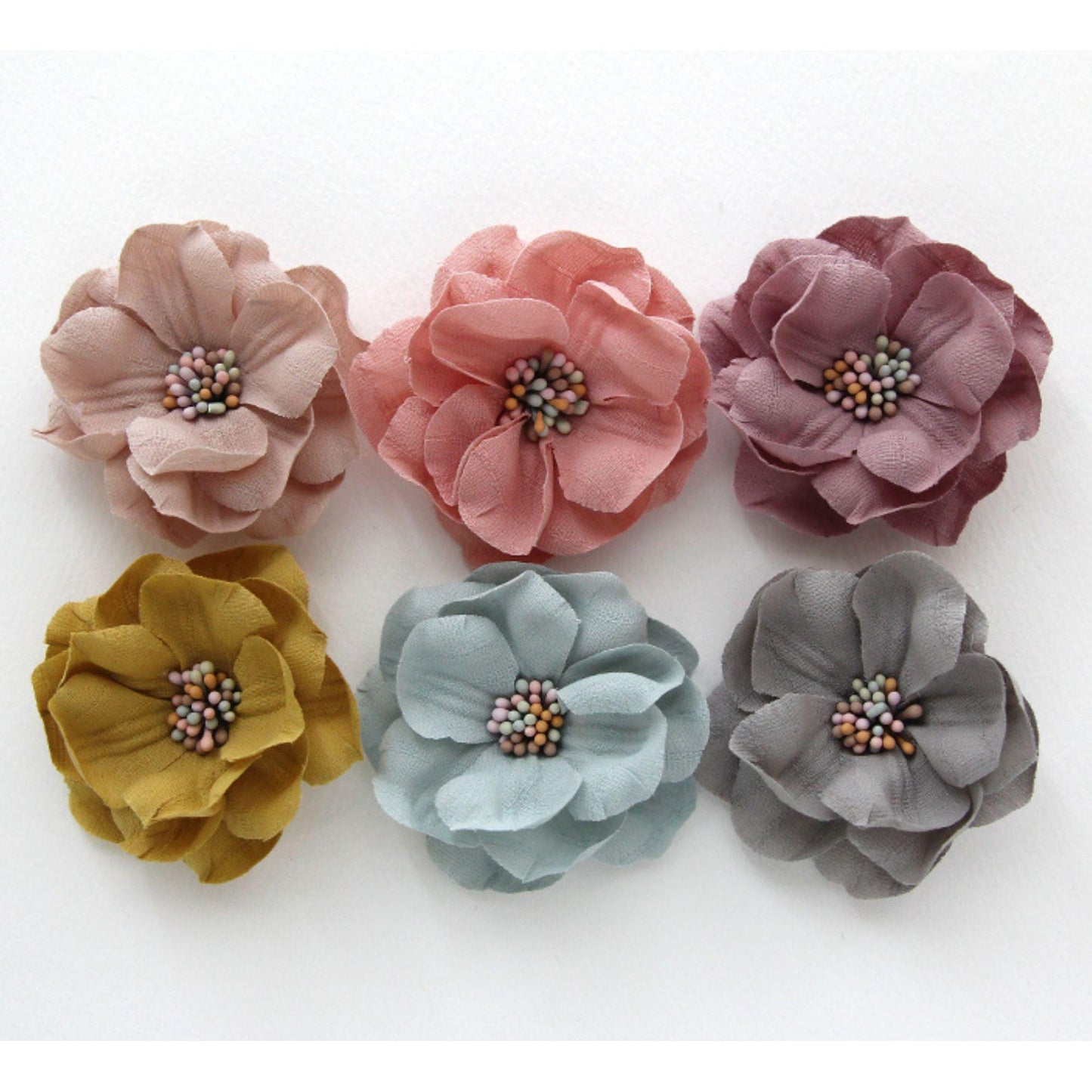 Fabric Flower Corsage Embellishment DIY Hair Accessory Supply