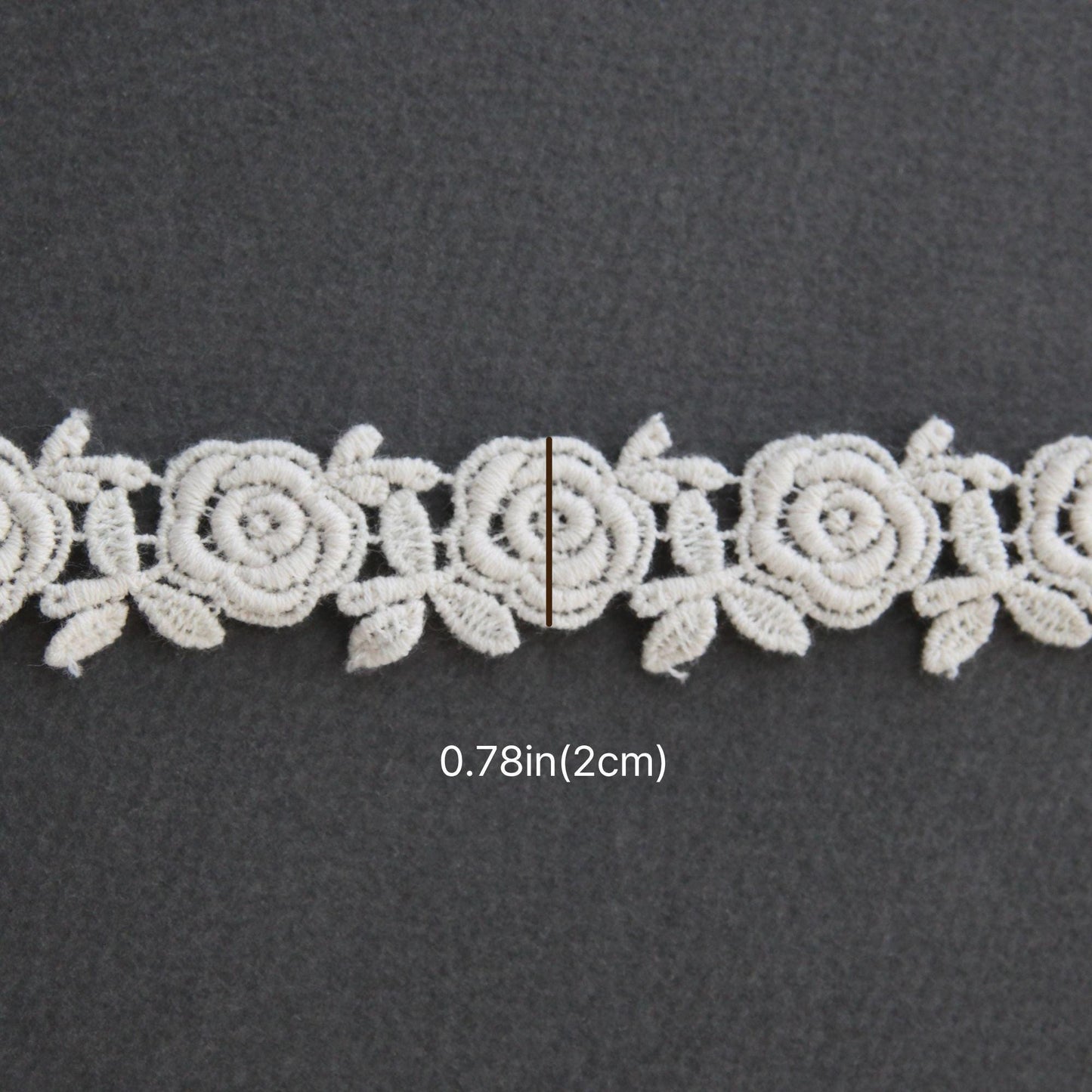 Rose Floral Lace, Ivory Embroidered Trim, Lace Ribbon for Hair Bows & DIY Crafts 5Yards