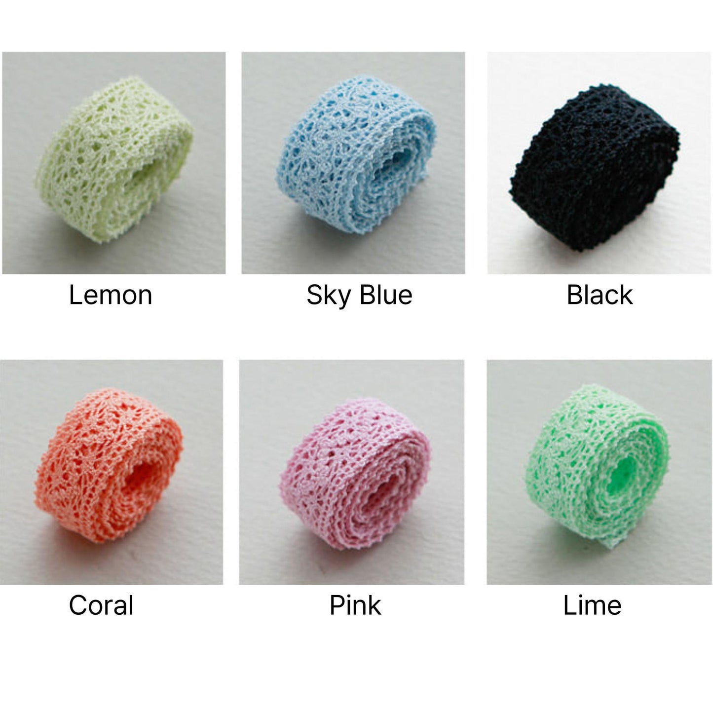 Cotton Lace Trim for Hair Bows, Sewing, Scrapbooking & Gift Wrapping 5Yard