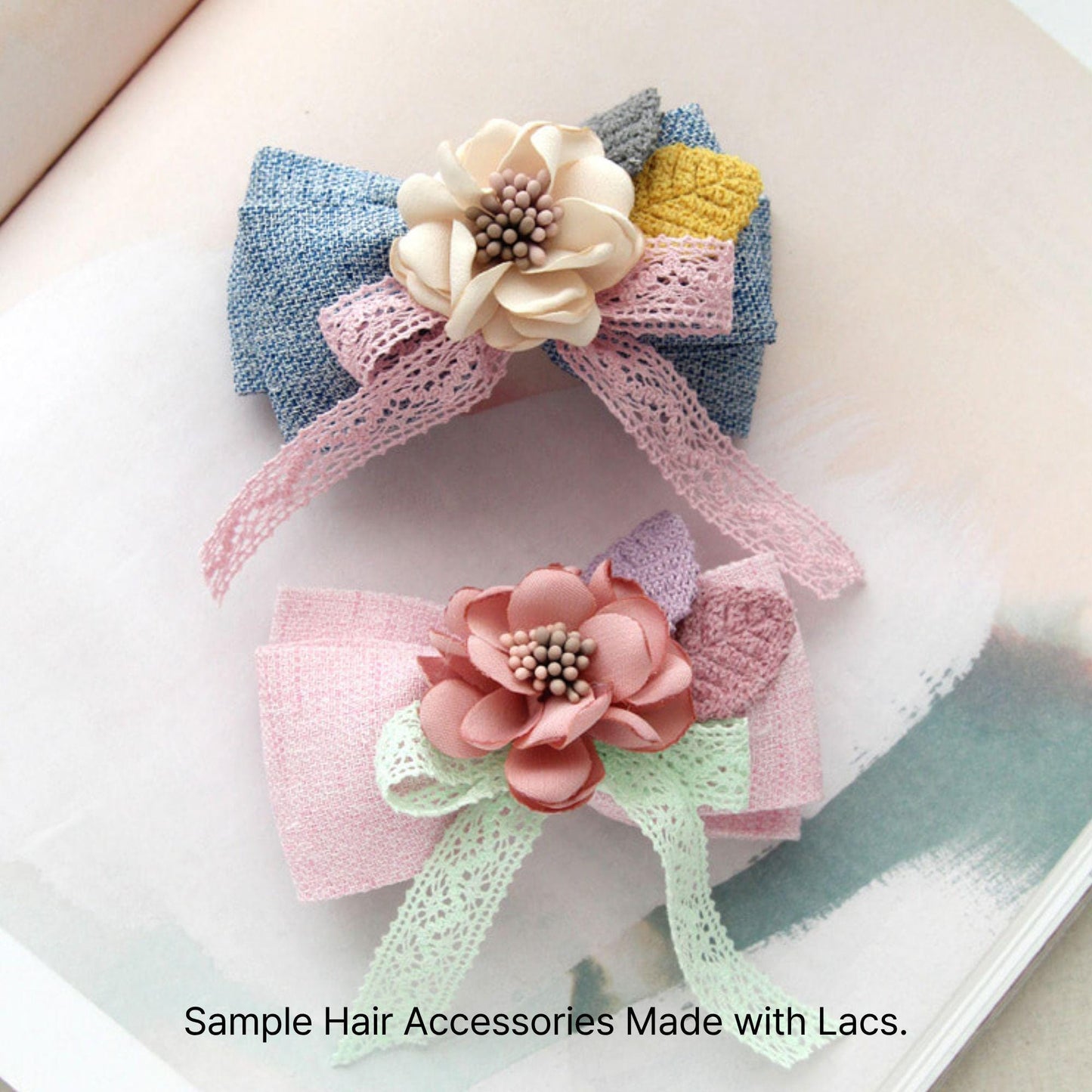 Cotton Lace Trim for Hair Bows, Sewing, Scrapbooking & Gift Wrapping 5Yard