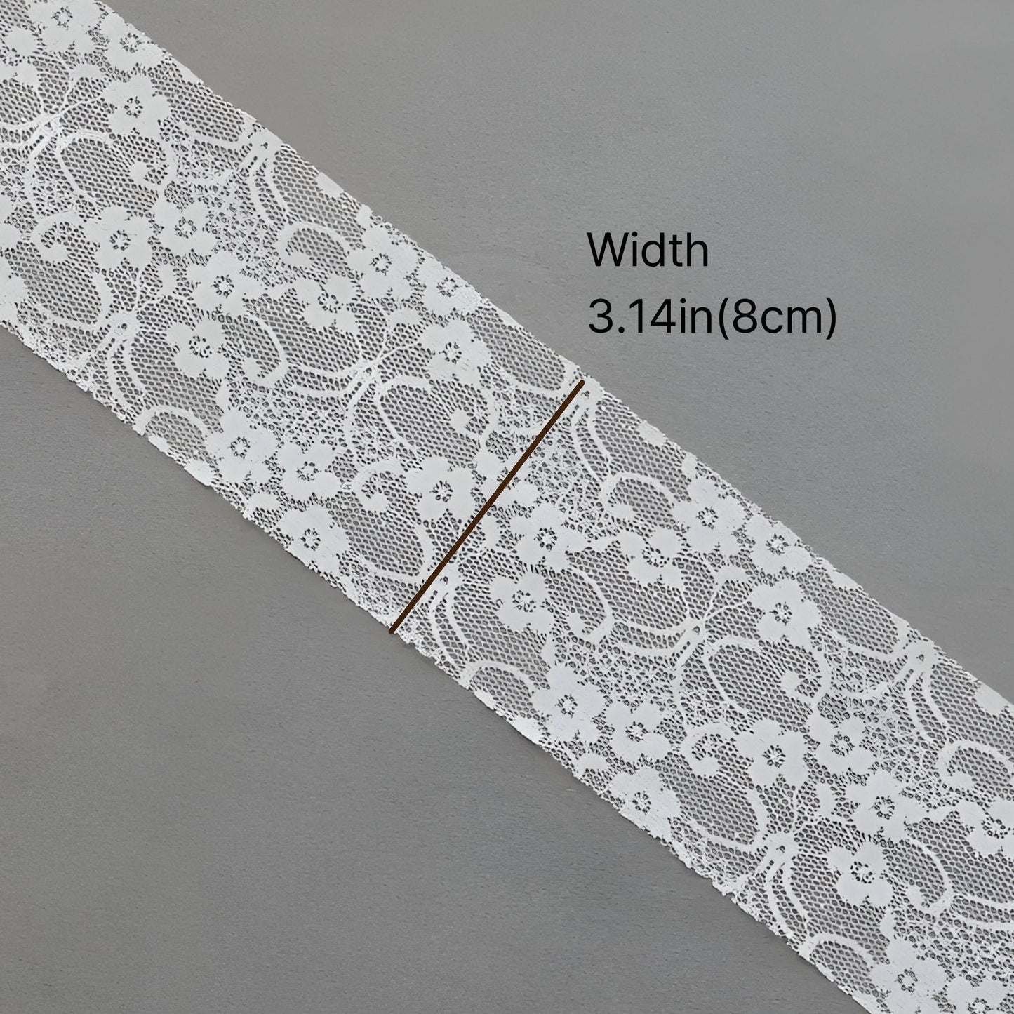 Glitter Floral Cotton Lace Trim, Wide Ribbon for Sewing, Wedding Decor, Crafts 5 Yard