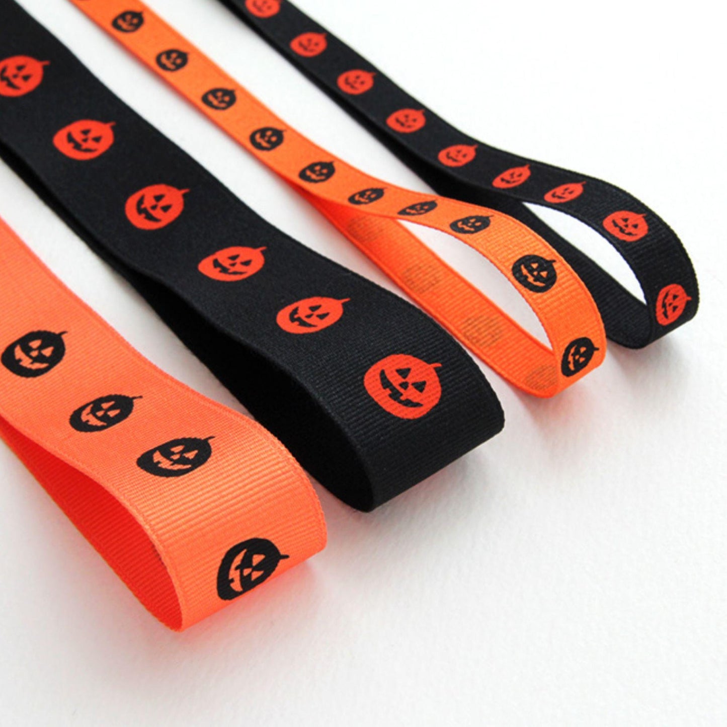 Halloween Pumpkin Grosgrain Ribbon, Jack O Lantern Print for Crafts